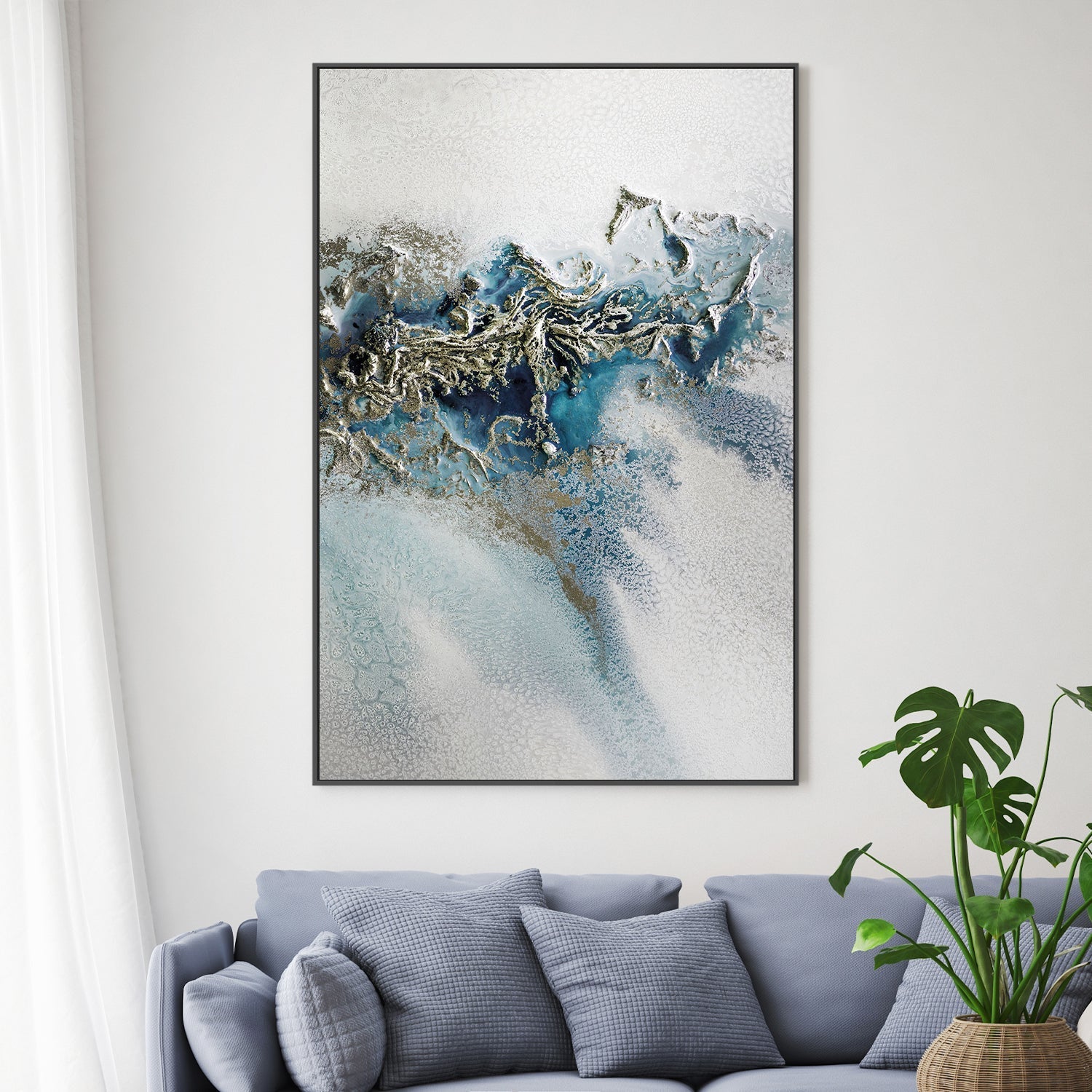 wall-art-print-canvas-poster-framed-Gilded Weave, Style A , By Petra Meikle-2