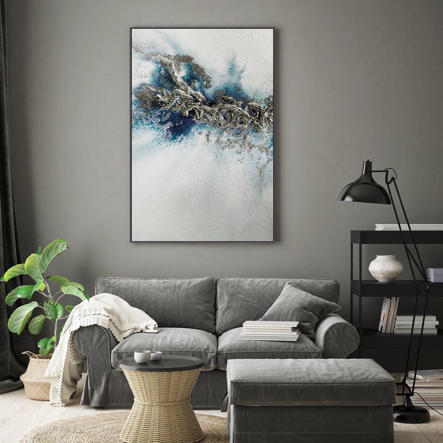 wall-art-print-canvas-poster-framed-Gilded Weave, Style B , By Petra Meikle-7