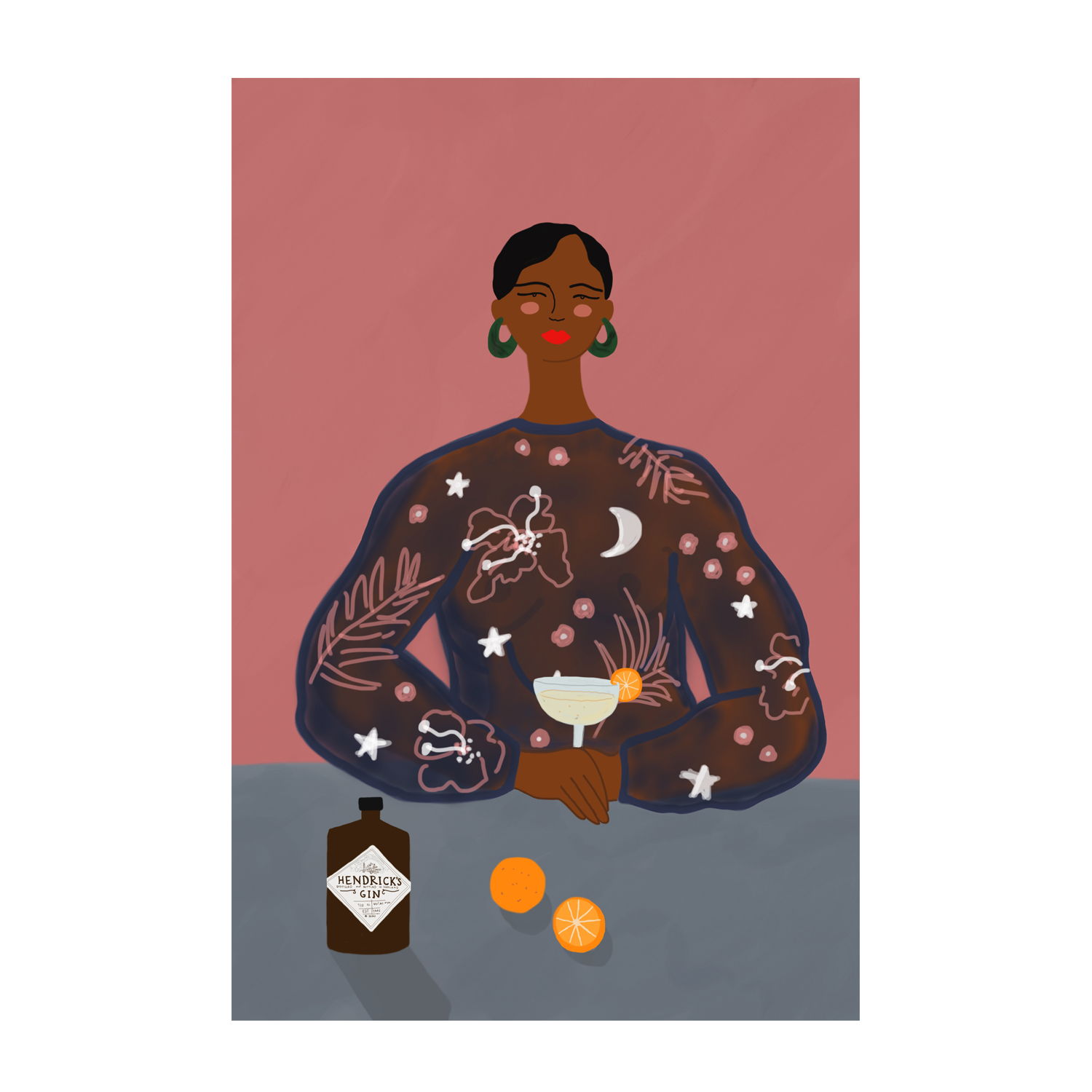 wall-art-print-canvas-poster-framed-Gin Lady , By Constanza Goeppinger-1