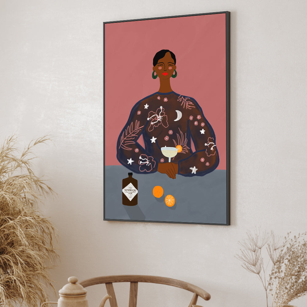 wall-art-print-canvas-poster-framed-Gin Lady , By Constanza Goeppinger-2