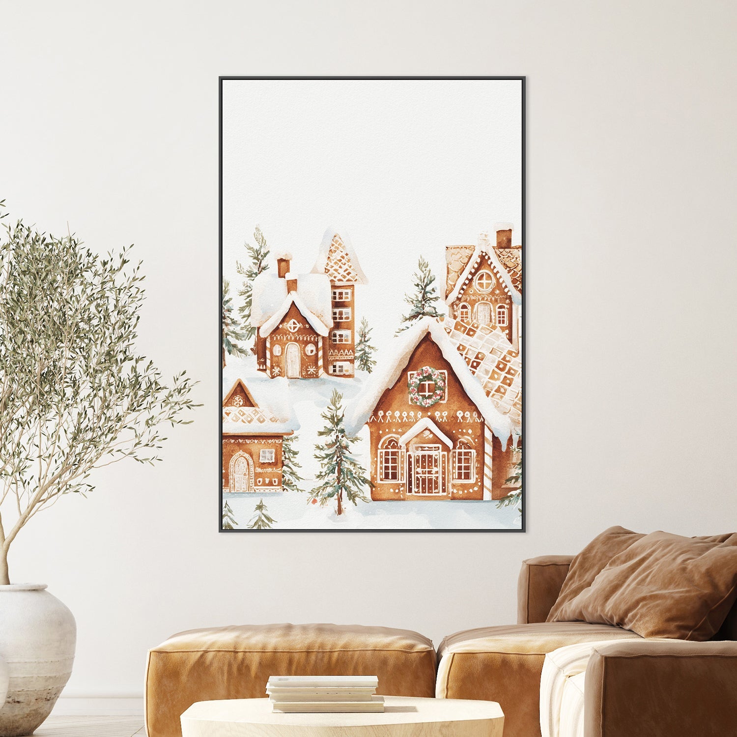 wall-art-print-canvas-poster-framed-Gingerbread Village-2