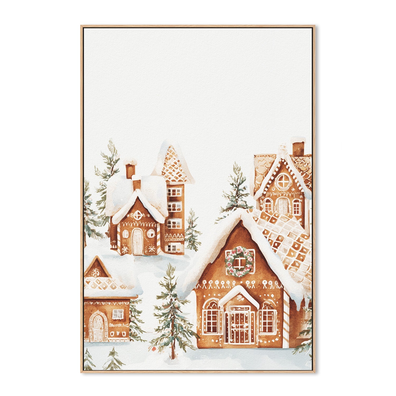 wall-art-print-canvas-poster-framed-Gingerbread Village-4