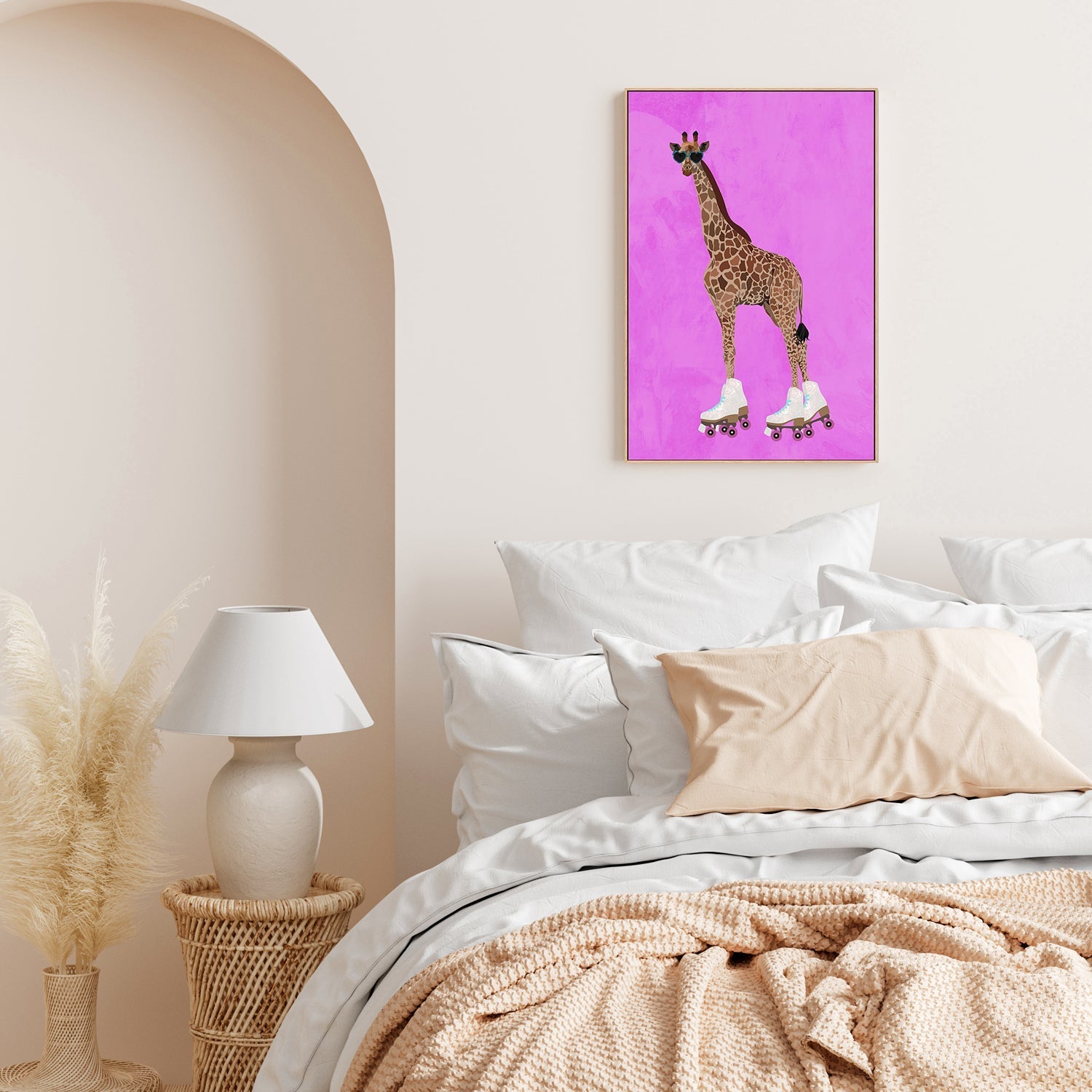 wall-art-print-canvas-poster-framed-Giraffe Rollerskating , By Sarah Manovski-7