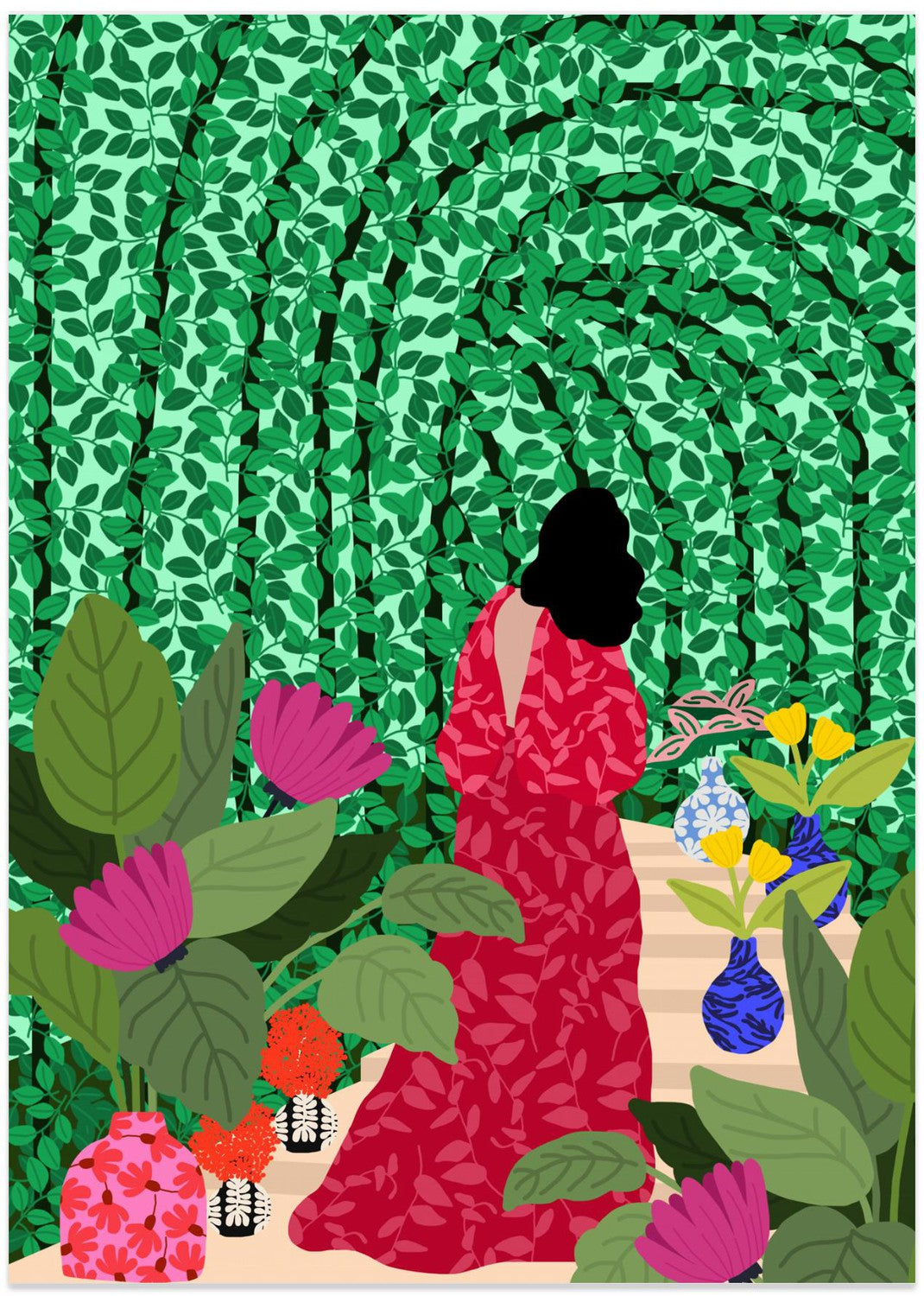 Girl At Her Garden , By Rafaela Mascaro