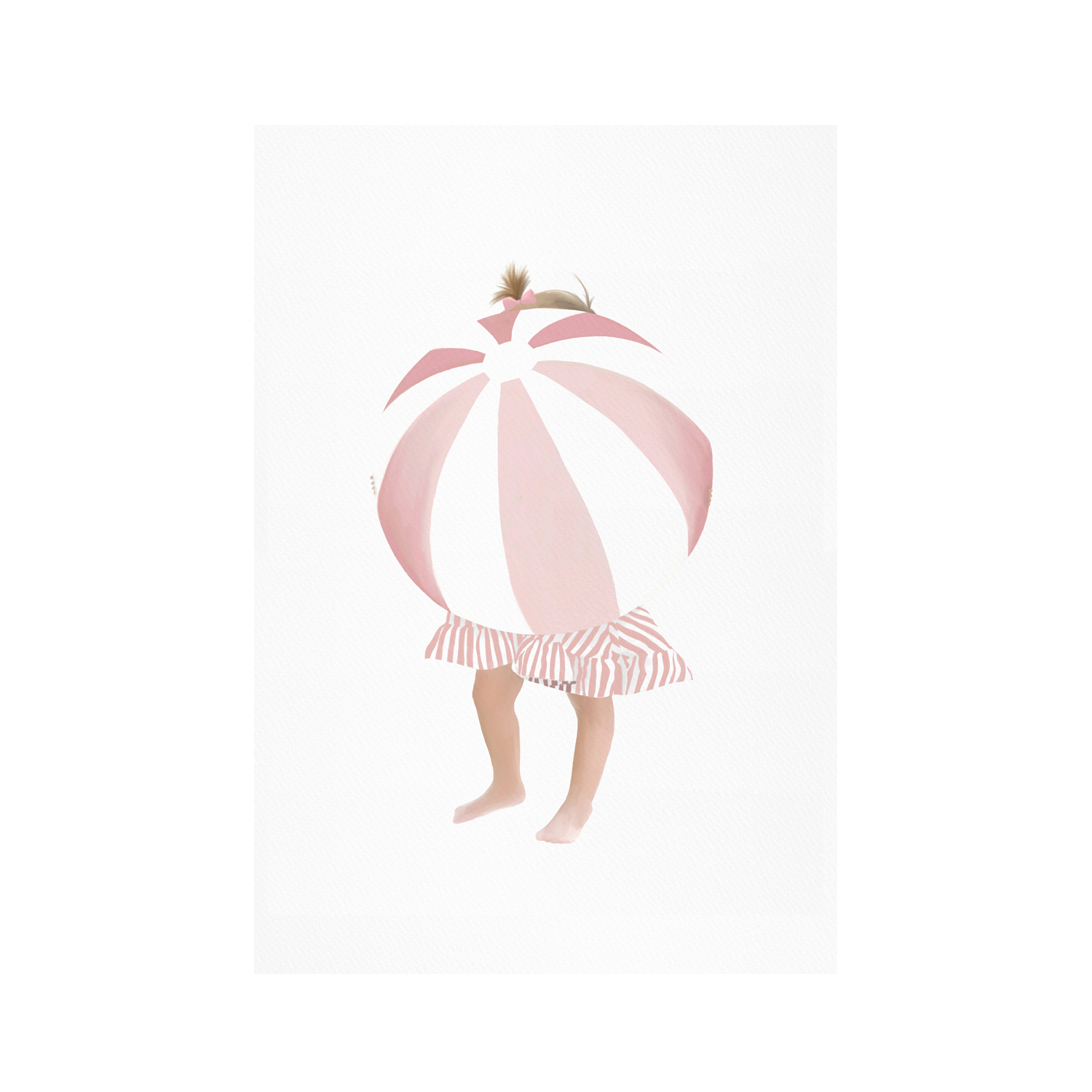 wall-art-print-canvas-poster-framed-Girl Holding Beach Ball , By Leah Straatsma-1