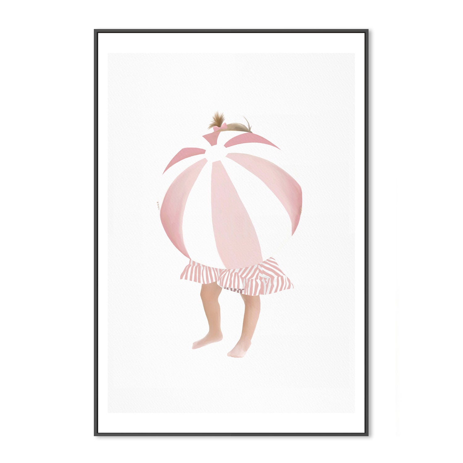 wall-art-print-canvas-poster-framed-Girl Holding Beach Ball , By Leah Straatsma-3