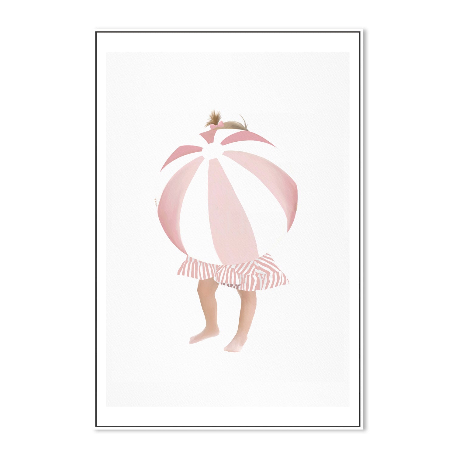 wall-art-print-canvas-poster-framed-Girl Holding Beach Ball , By Leah Straatsma-5