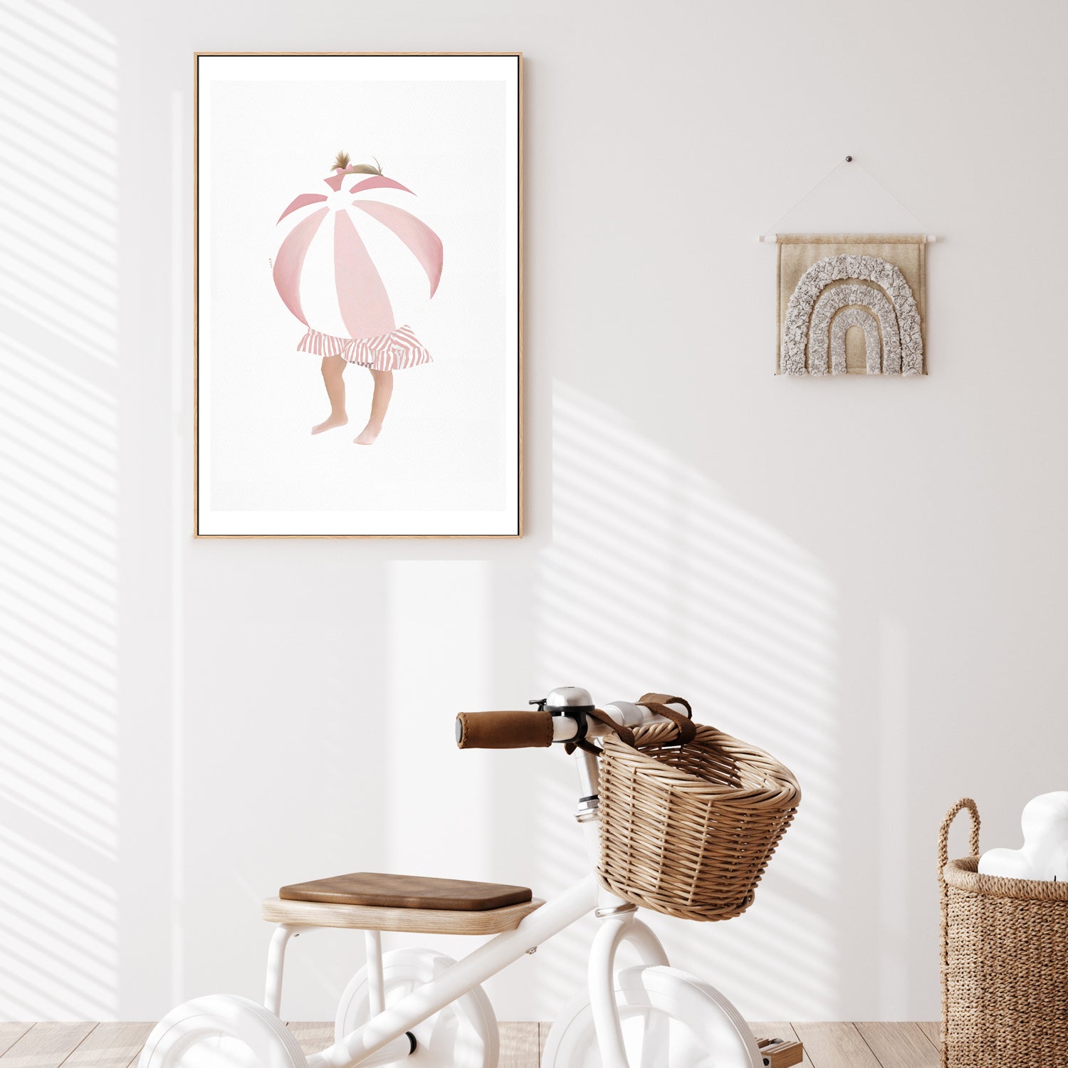 wall-art-print-canvas-poster-framed-Girl Holding Beach Ball , By Leah Straatsma-7