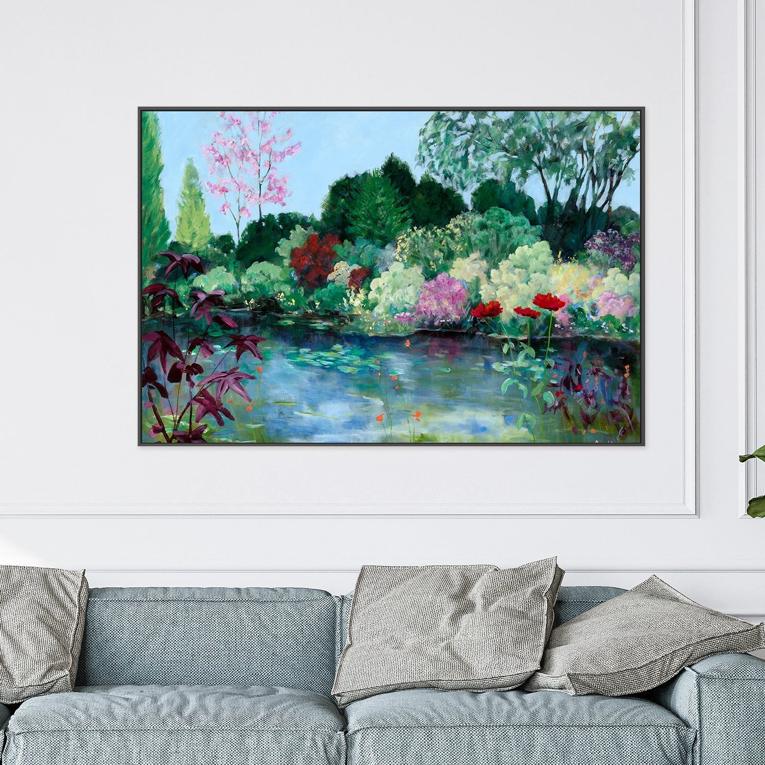 wall-art-print-canvas-poster-framed-Giverny Water Lily Pond , By Meredith Howse-2