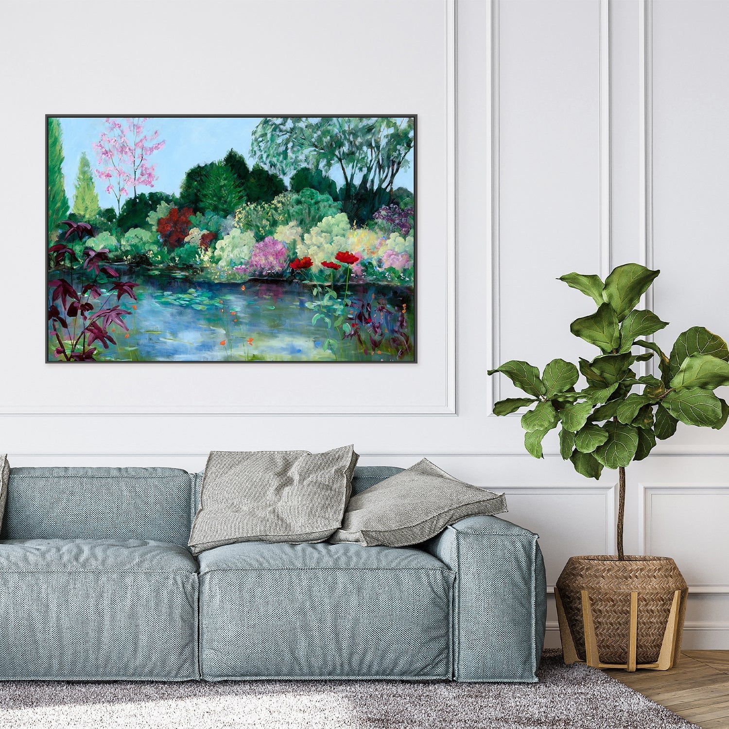 wall-art-print-canvas-poster-framed-Giverny Water Lily Pond , By Meredith Howse-7