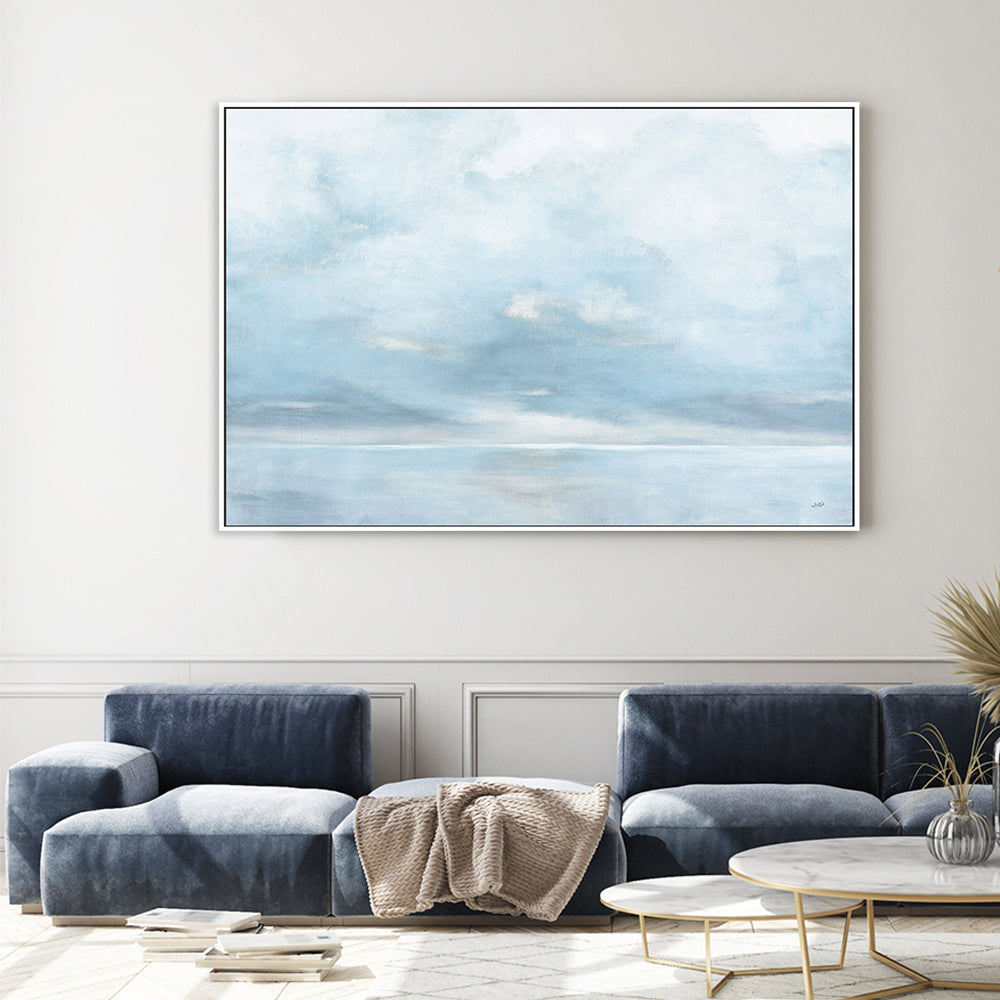 wall-art-print-canvas-poster-framed-Glint on the Horizon Blue, Style B-by-Julia Purinton-Gioia Wall Art
