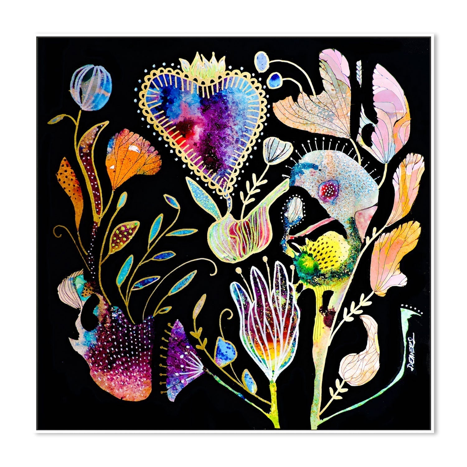 wall-art-print-canvas-poster-framed-Glowing Heart , By Sylvie Demers-GIOIA-WALL-ART