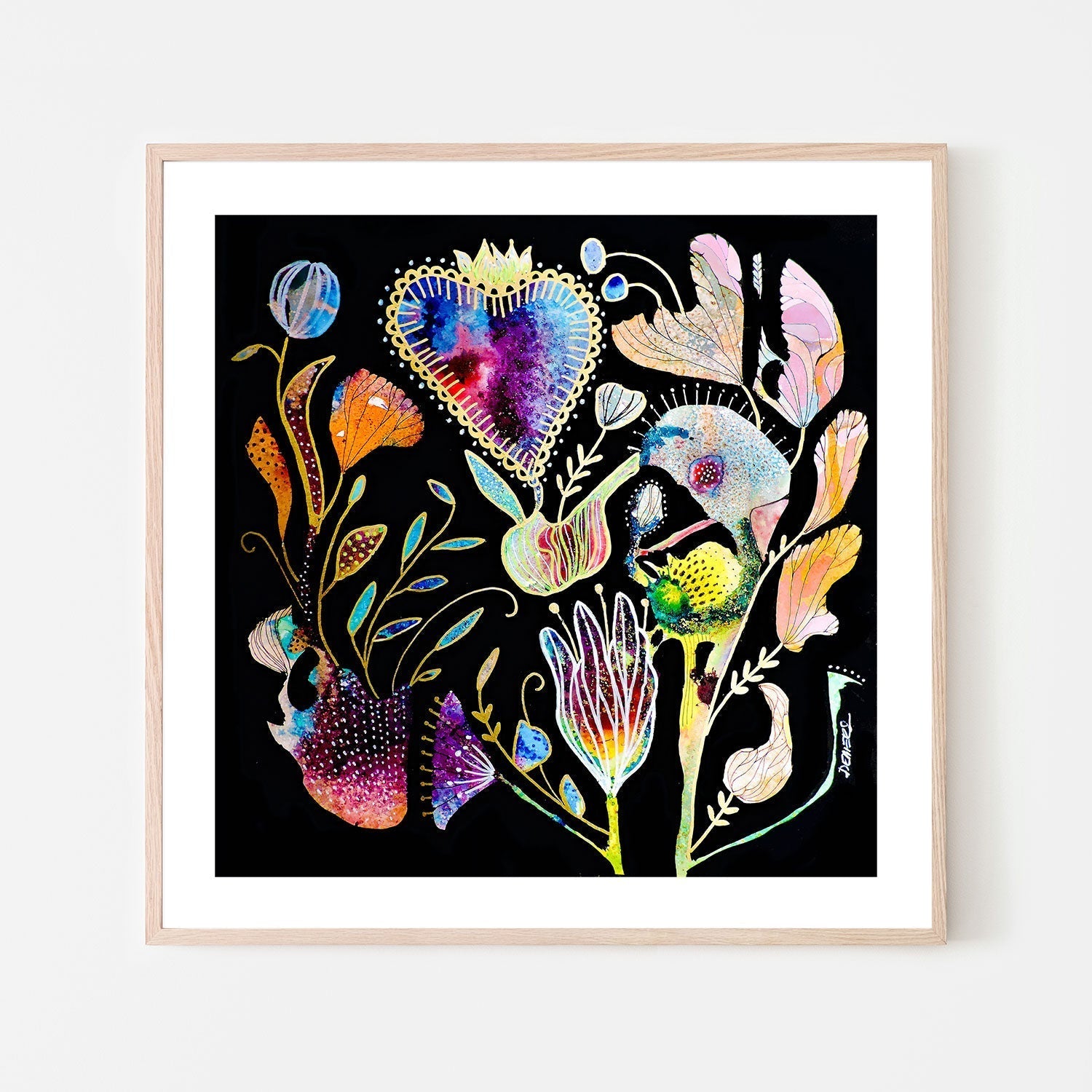 wall-art-print-canvas-poster-framed-Glowing Heart , By Sylvie Demers-GIOIA-WALL-ART