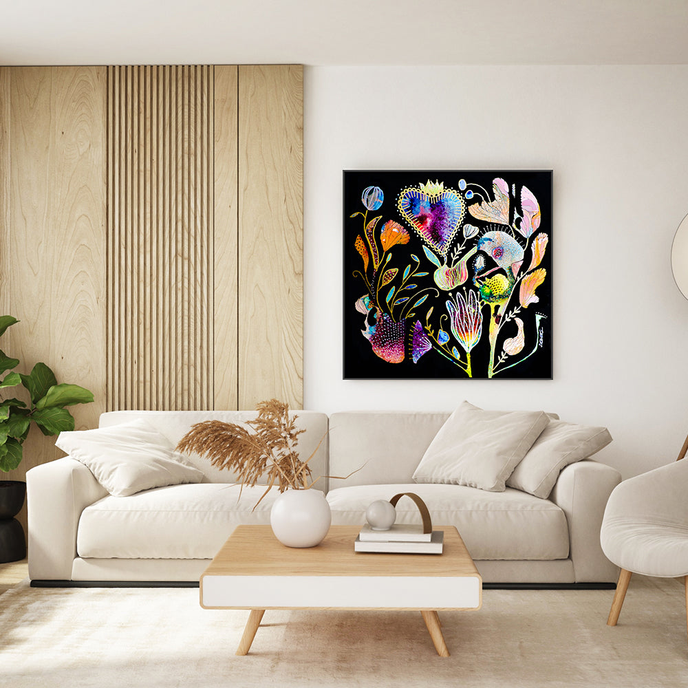 wall-art-print-canvas-poster-framed-Glowing Heart , By Sylvie Demers-GIOIA-WALL-ART
