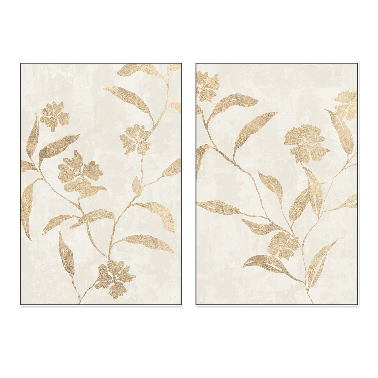 wall-art-print-canvas-poster-framed-Gold Branch, Style A & B, Set Of 2 , By Nina Blue-5