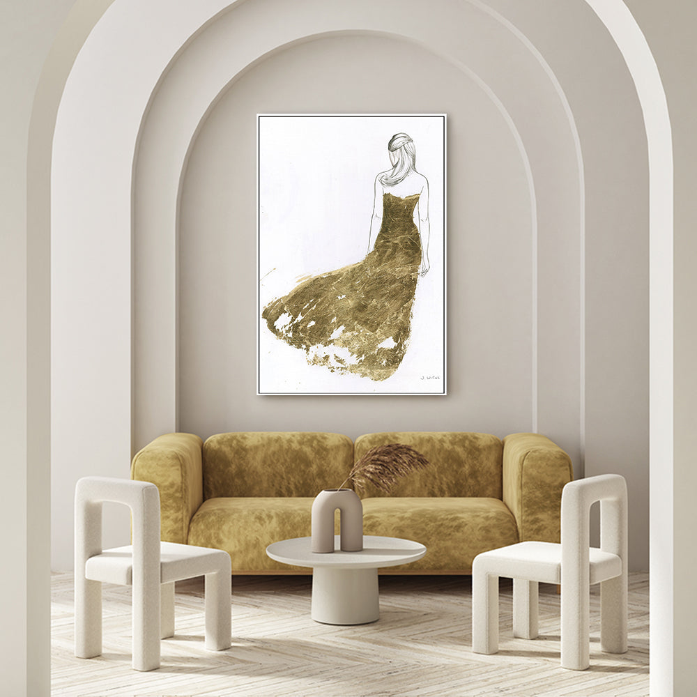 wall-art-print-canvas-poster-framed-Gold Dress, Style A-by-James Wiens-Gioia Wall Art