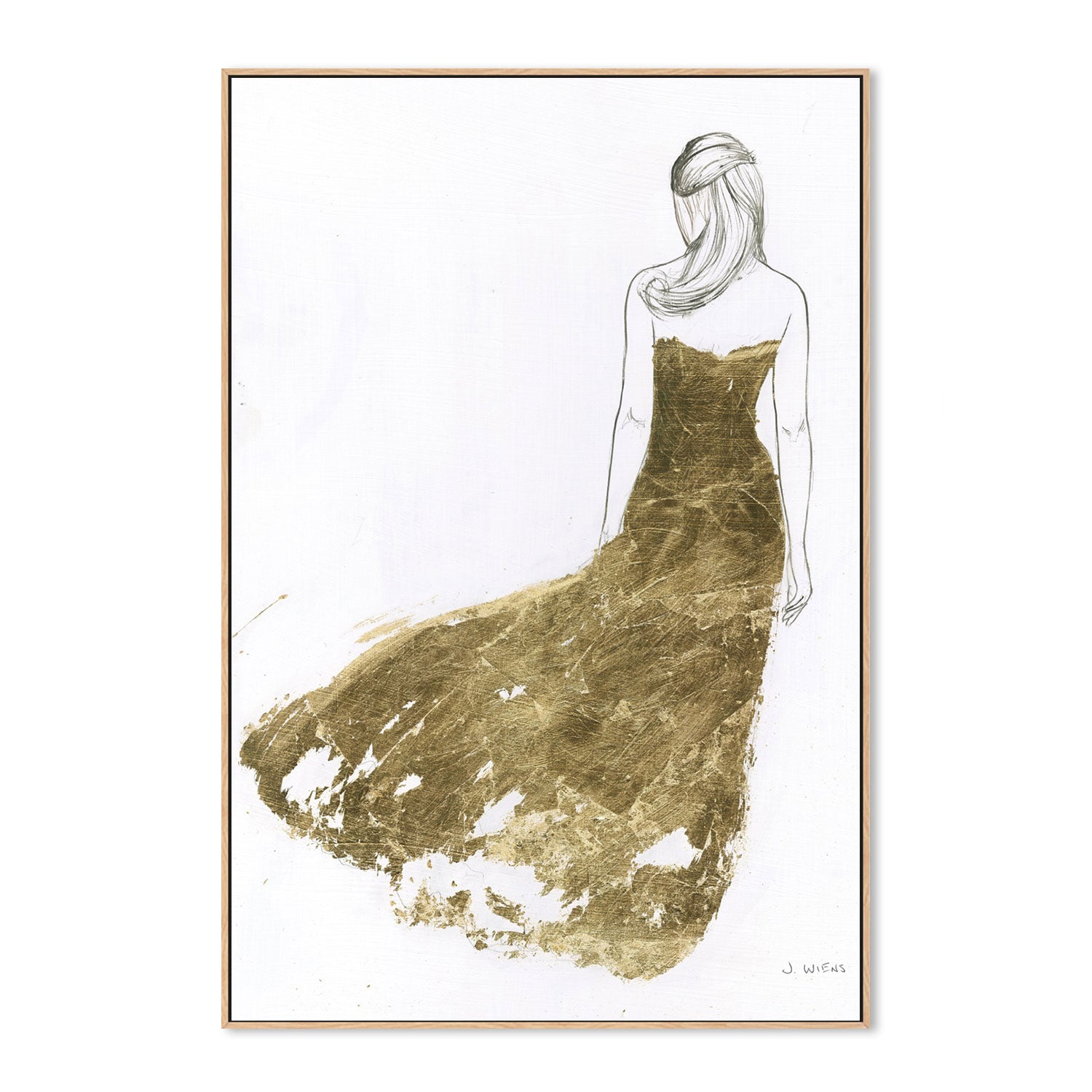 wall-art-print-canvas-poster-framed-Gold Dress, Style A-by-James Wiens-Gioia Wall Art
