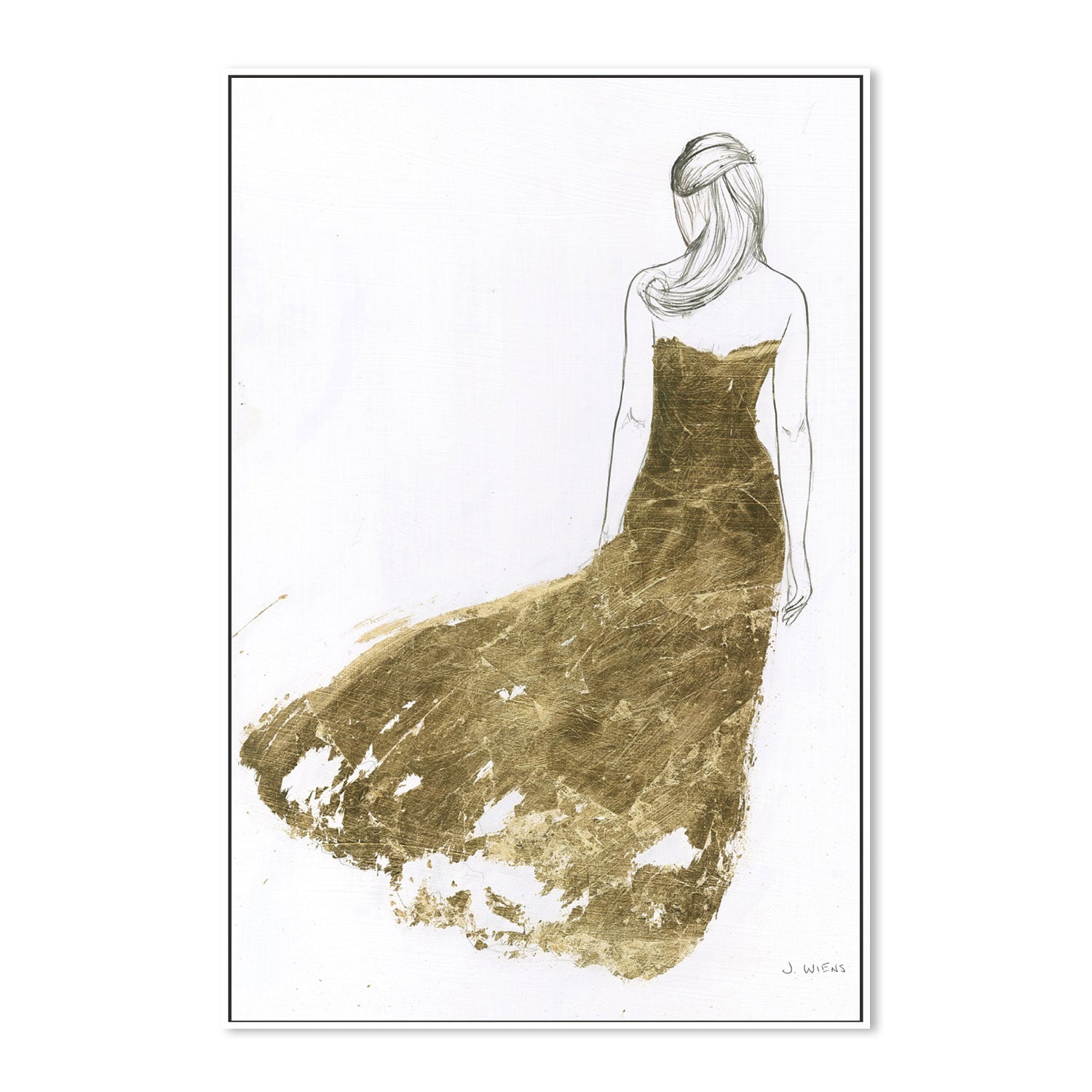 wall-art-print-canvas-poster-framed-Gold Dress, Style A-by-James Wiens-Gioia Wall Art