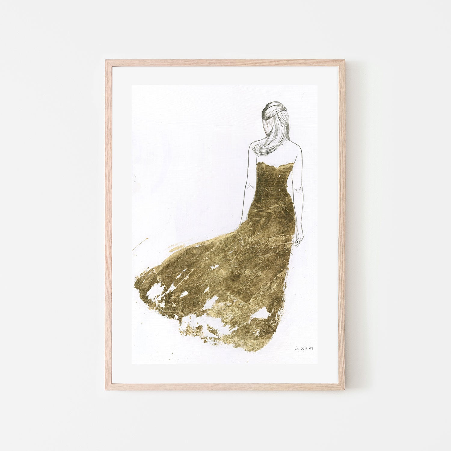 wall-art-print-canvas-poster-framed-Gold Dress, Style A-by-James Wiens-Gioia Wall Art
