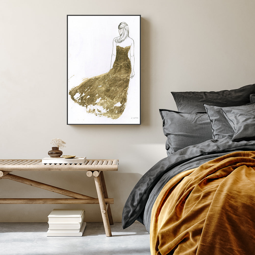 wall-art-print-canvas-poster-framed-Gold Dress, Style A-by-James Wiens-Gioia Wall Art