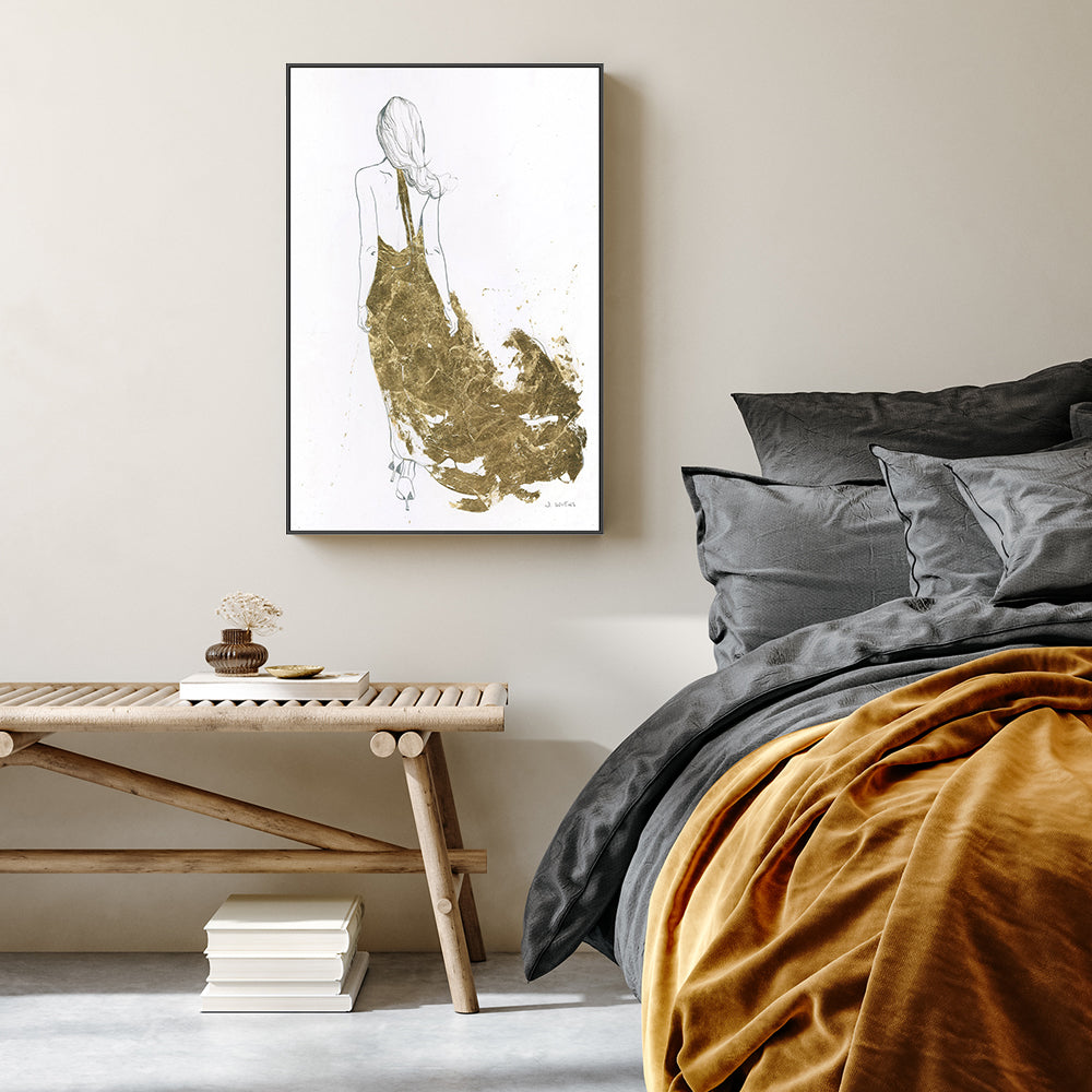 wall-art-print-canvas-poster-framed-Gold Dress, Style B-by-James Wiens-Gioia Wall Art