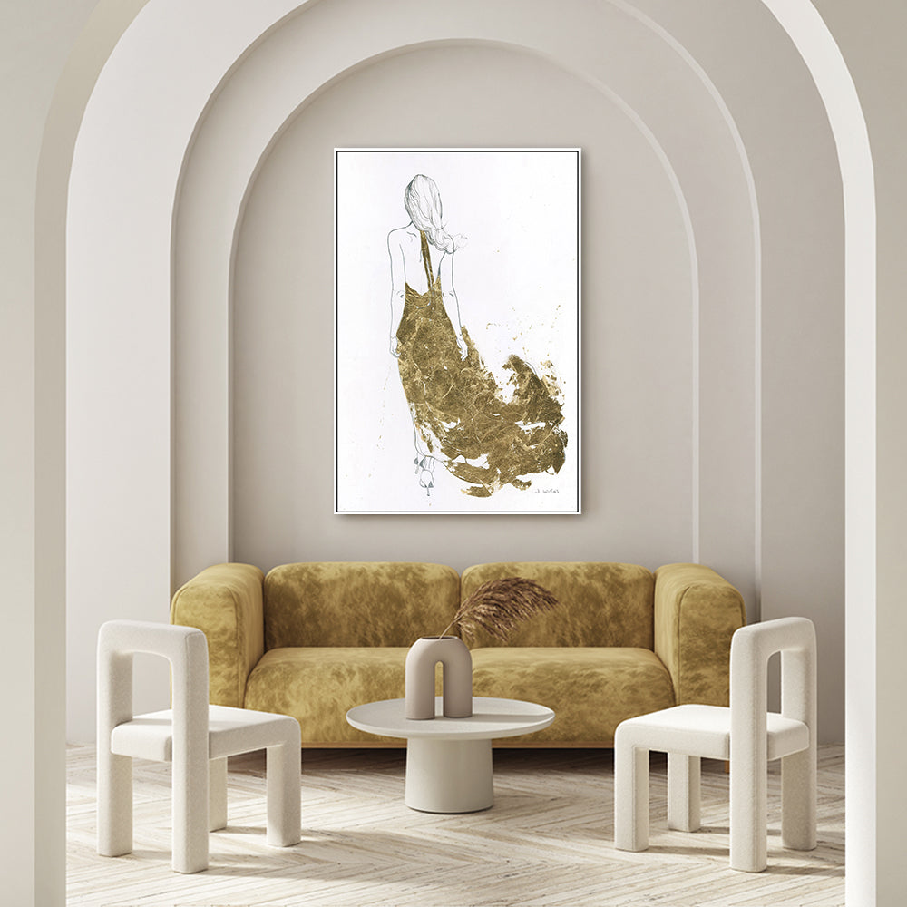 wall-art-print-canvas-poster-framed-Gold Dress, Style B-by-James Wiens-Gioia Wall Art