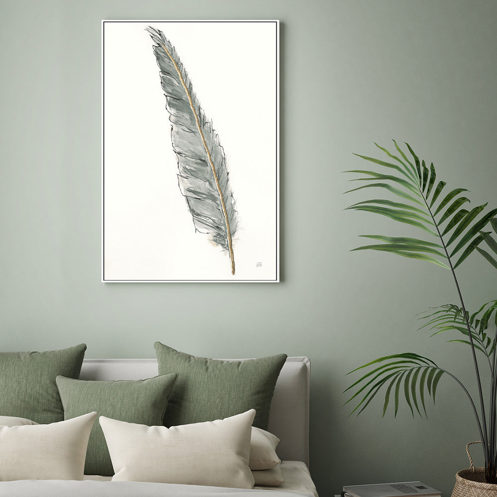 wall-art-print-canvas-poster-framed-Gold Feathers, Style B , By Lisa Audit-GIOIA-WALL-ART