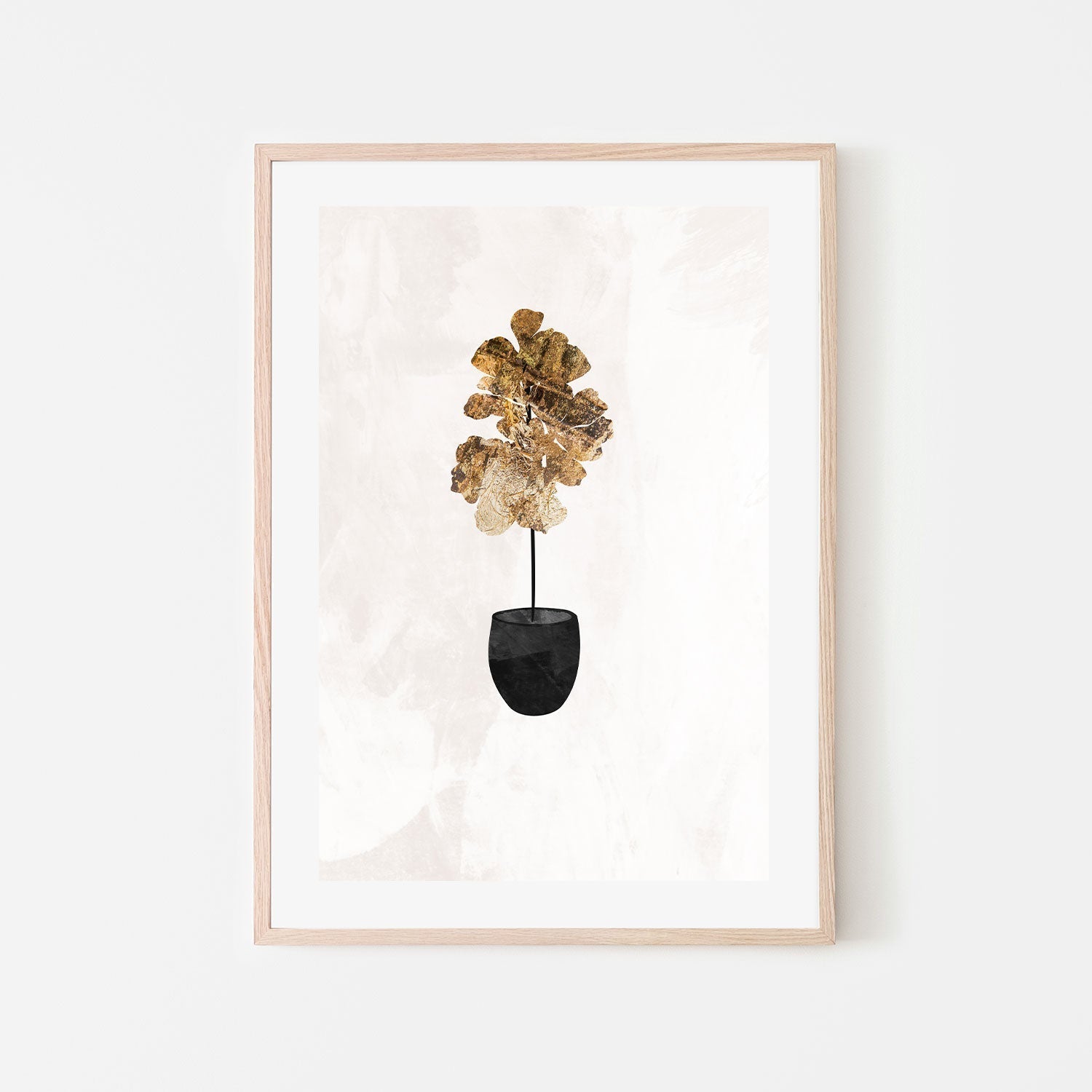 wall-art-print-canvas-poster-framed-Gold Fiddle Leaf Fig Tree , By Sarah Manovski-GIOIA-WALL-ART