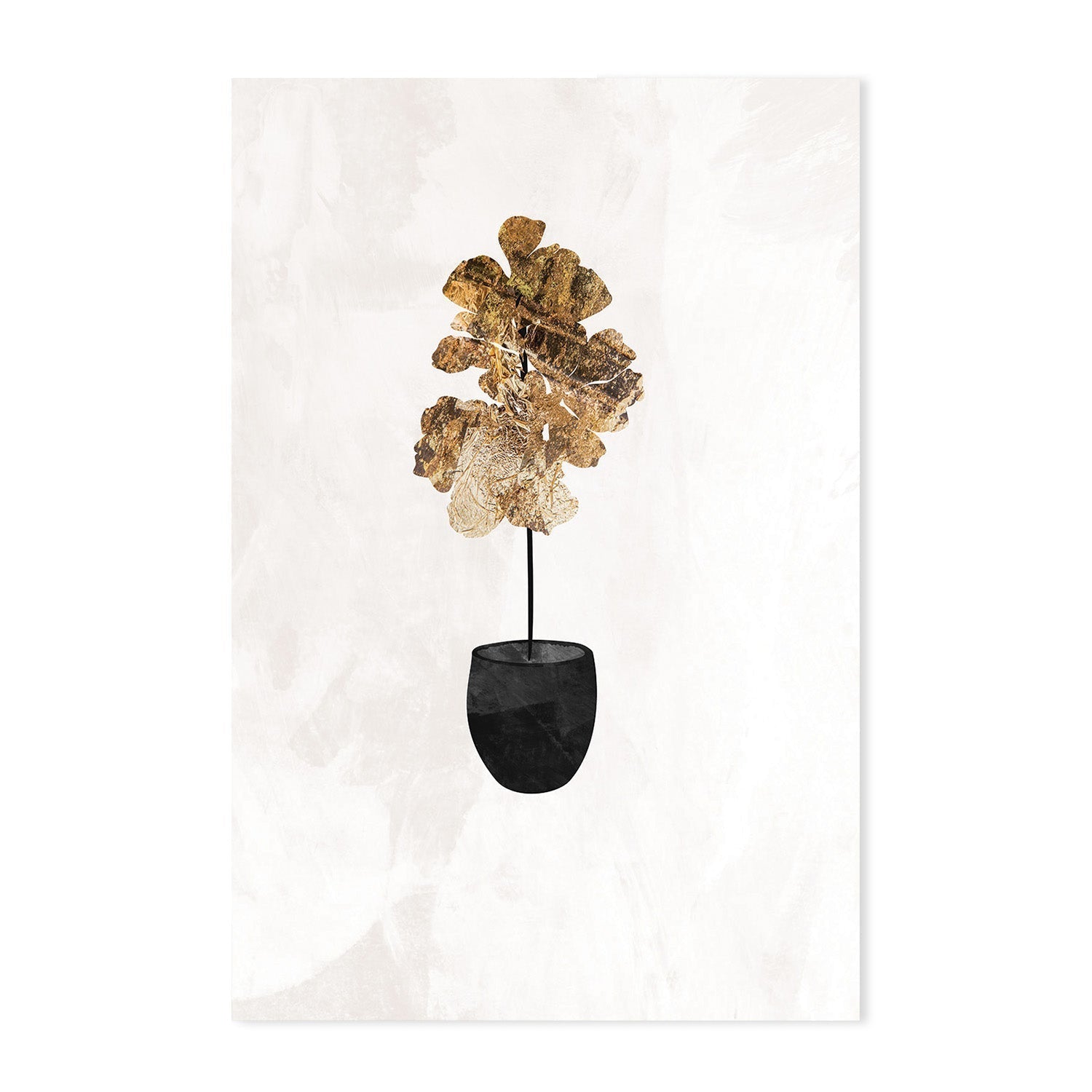 wall-art-print-canvas-poster-framed-Gold Plants, Set Of 3 , By Sarah Manovski-GIOIA-WALL-ART
