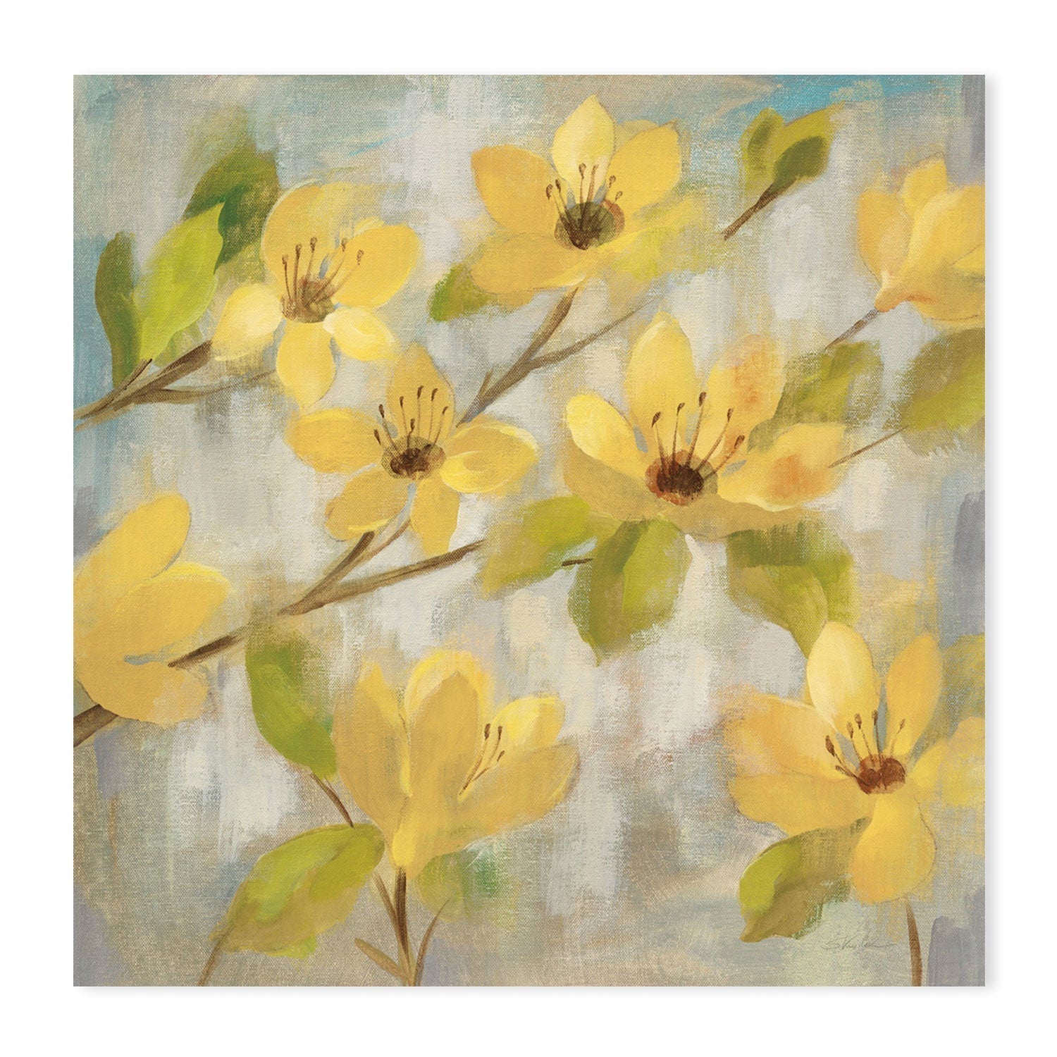 wall-art-print-canvas-poster-framed-Golden Bloom, Style B-by-Silvia Vassileva-Gioia Wall Art