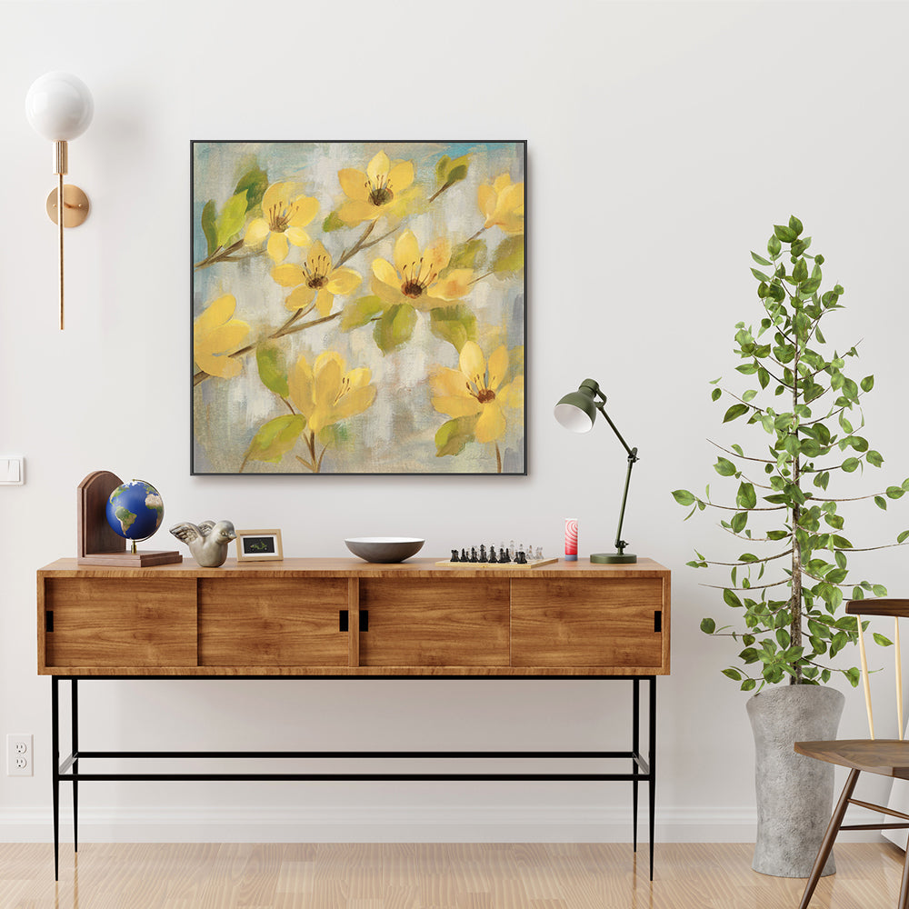 wall-art-print-canvas-poster-framed-Golden Bloom, Style B-by-Silvia Vassileva-Gioia Wall Art