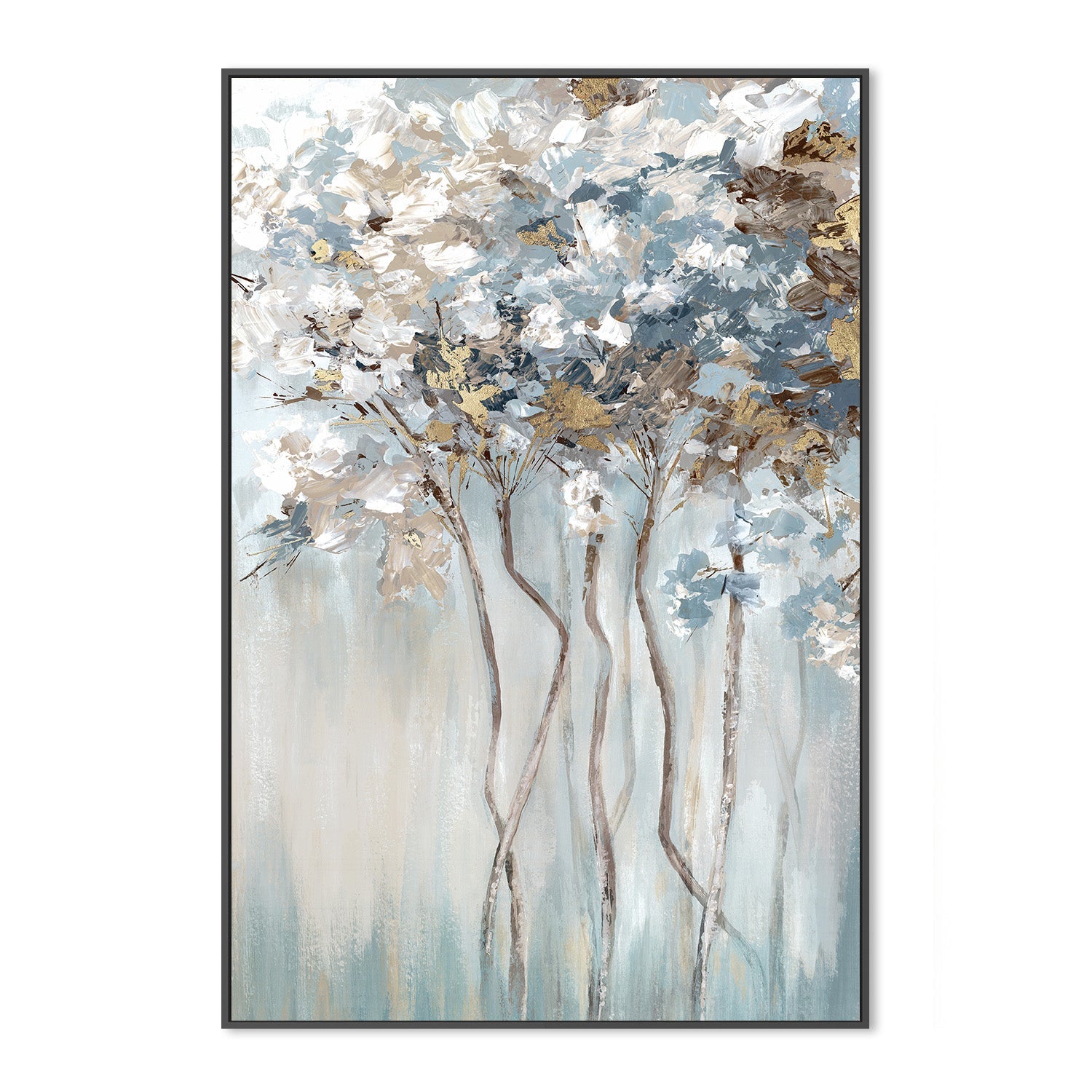 wall-art-print-canvas-poster-framed-Golden Blue Forest-3