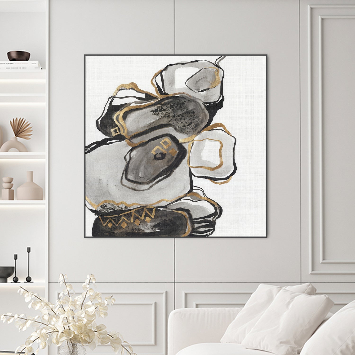 wall-art-print-canvas-poster-framed-Golden Gate, Style B , By Leda Robertson-2