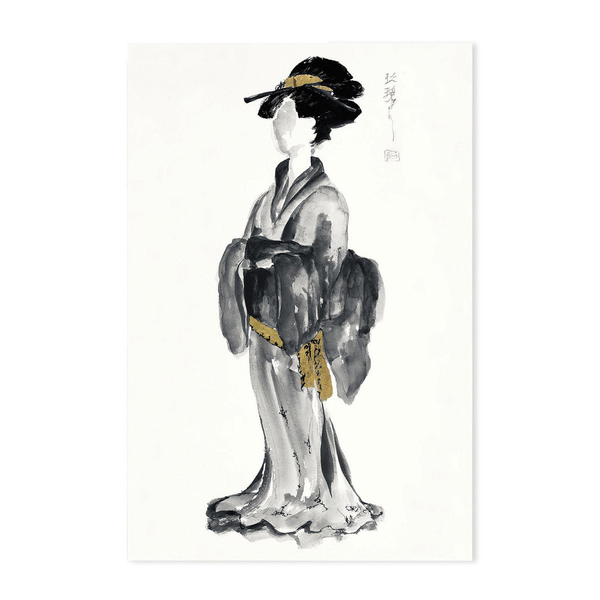 wall-art-print-canvas-poster-framed-Golden Geisha, Style A & B, Set Of 2 , By Chris Paschke-GIOIA-WALL-ART
