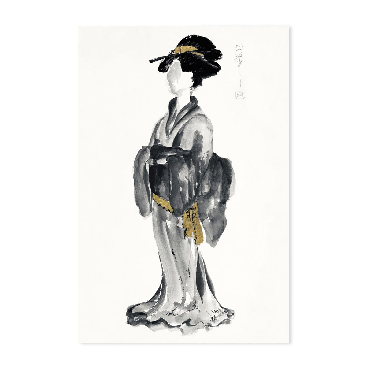 wall-art-print-canvas-poster-framed-Golden Geisha, Style A , By Chris Paschke-GIOIA-WALL-ART