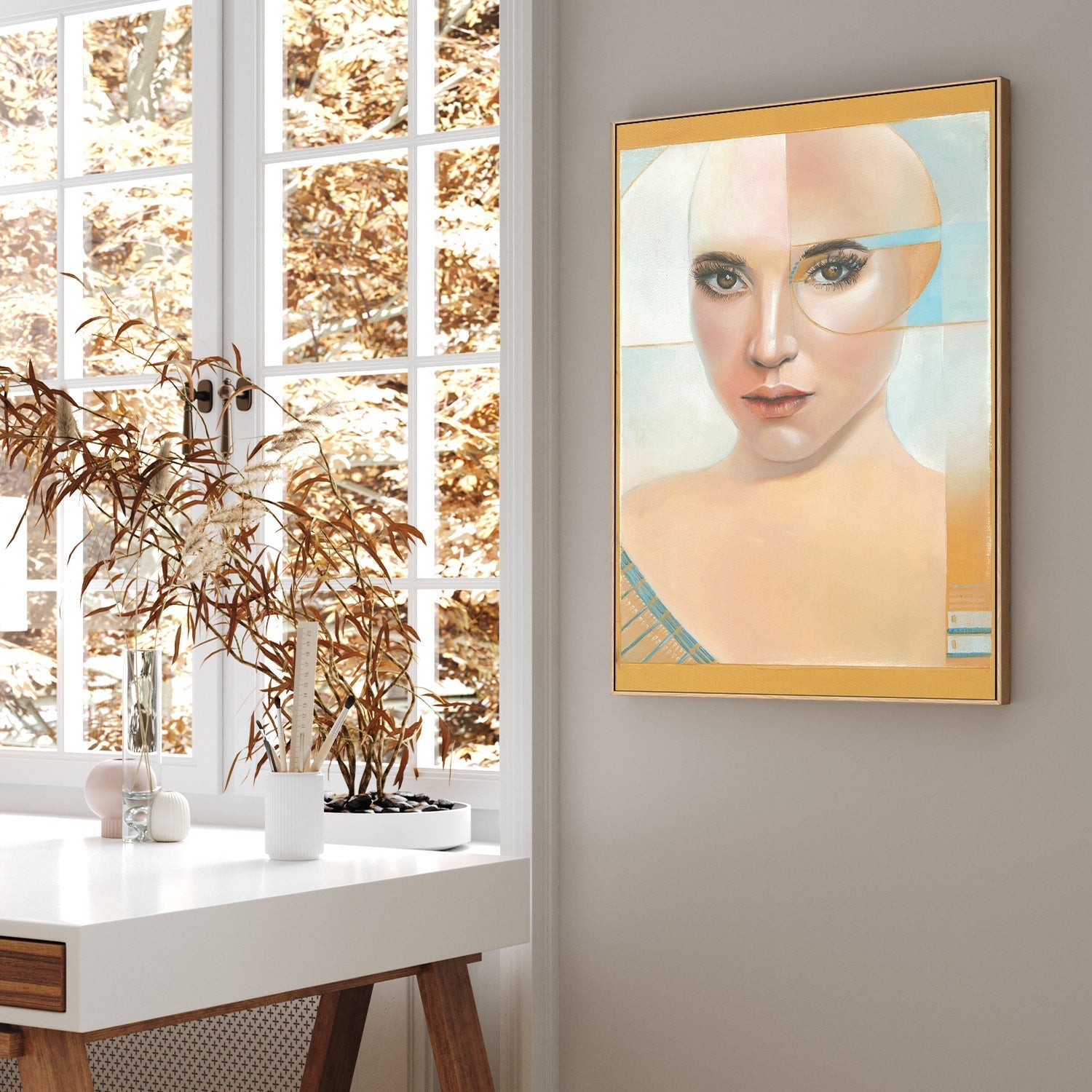 wall-art-print-canvas-poster-framed-Golden Girl , By Olena Kosenko-2