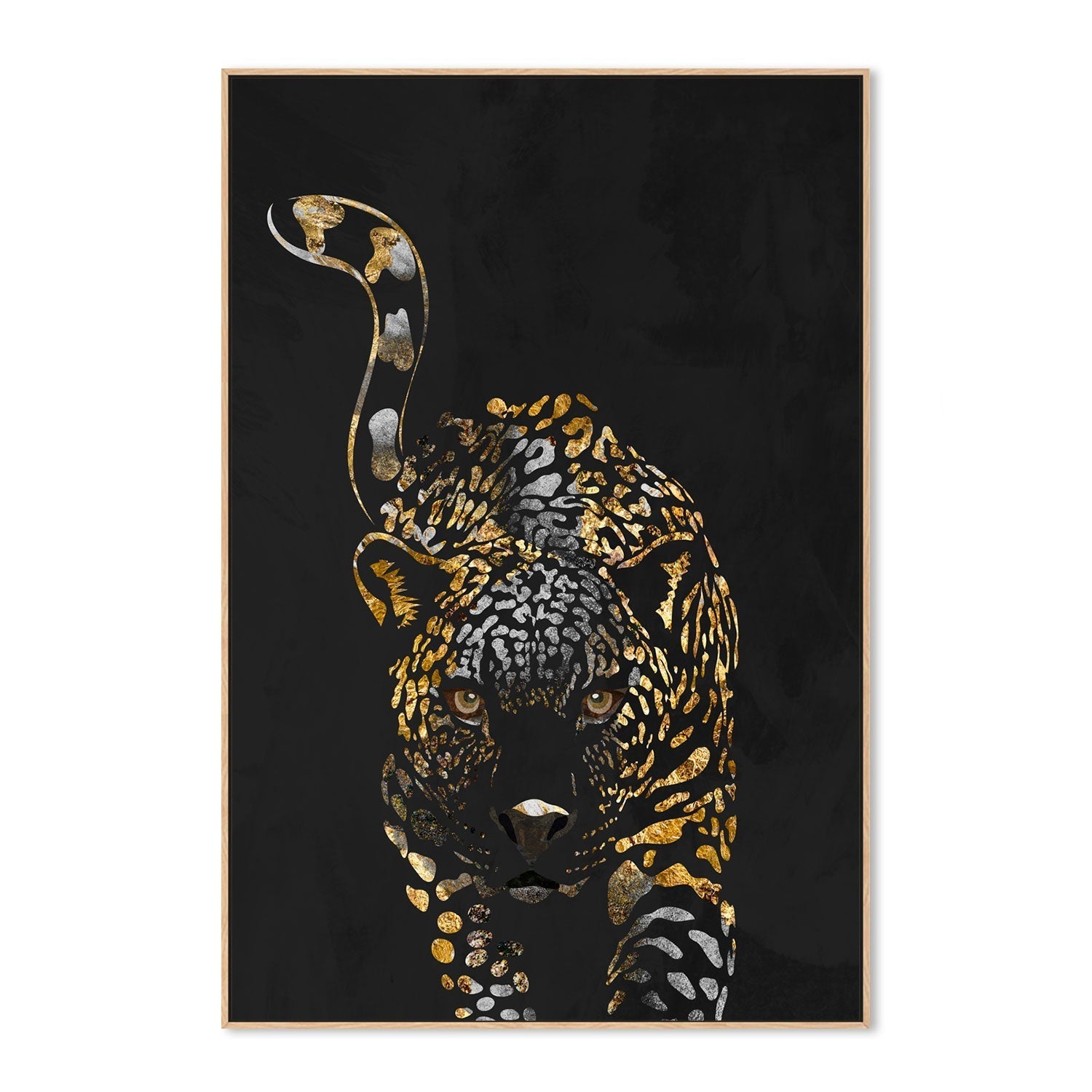wall-art-print-canvas-poster-framed-Golden Jaguar, Style A , By Sarah Manovski-GIOIA-WALL-ART