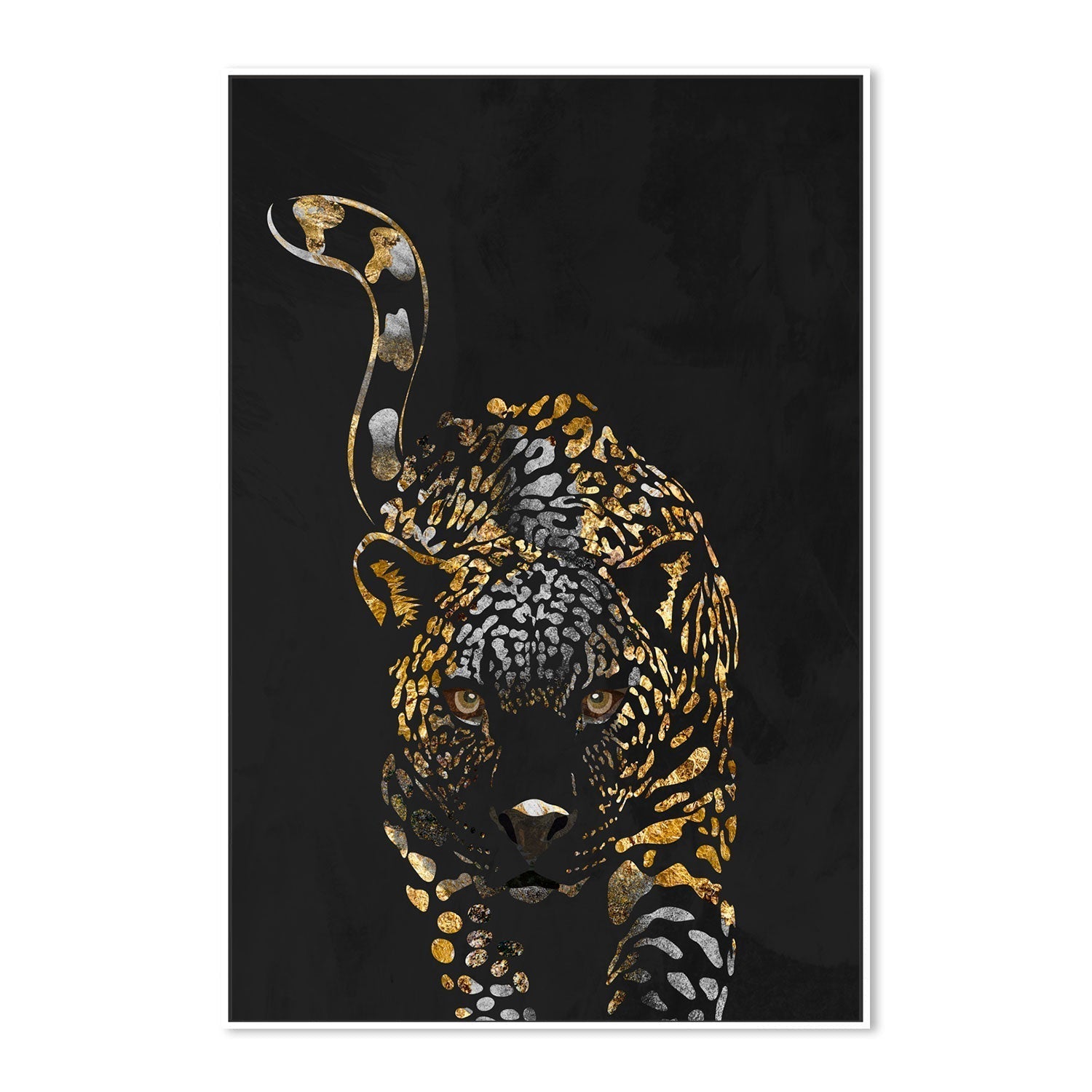 wall-art-print-canvas-poster-framed-Golden Jaguar, Style A , By Sarah Manovski-GIOIA-WALL-ART