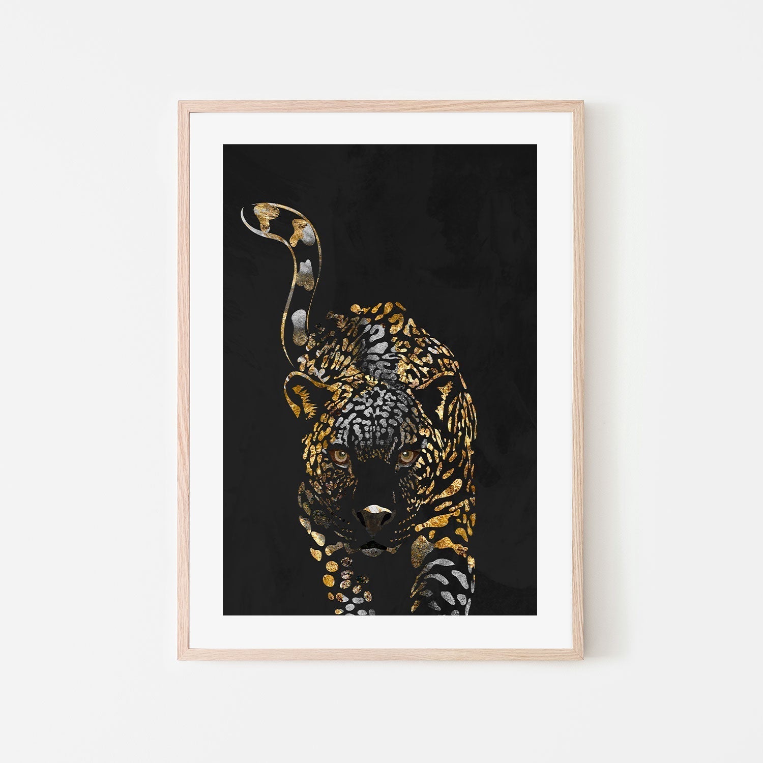 wall-art-print-canvas-poster-framed-Golden Jaguar, Style A , By Sarah Manovski-GIOIA-WALL-ART
