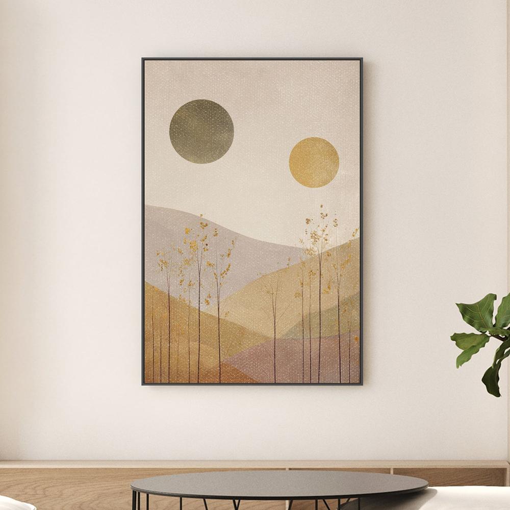 wall-art-print-canvas-poster-framed-Golden Suns Layered Landscape-2