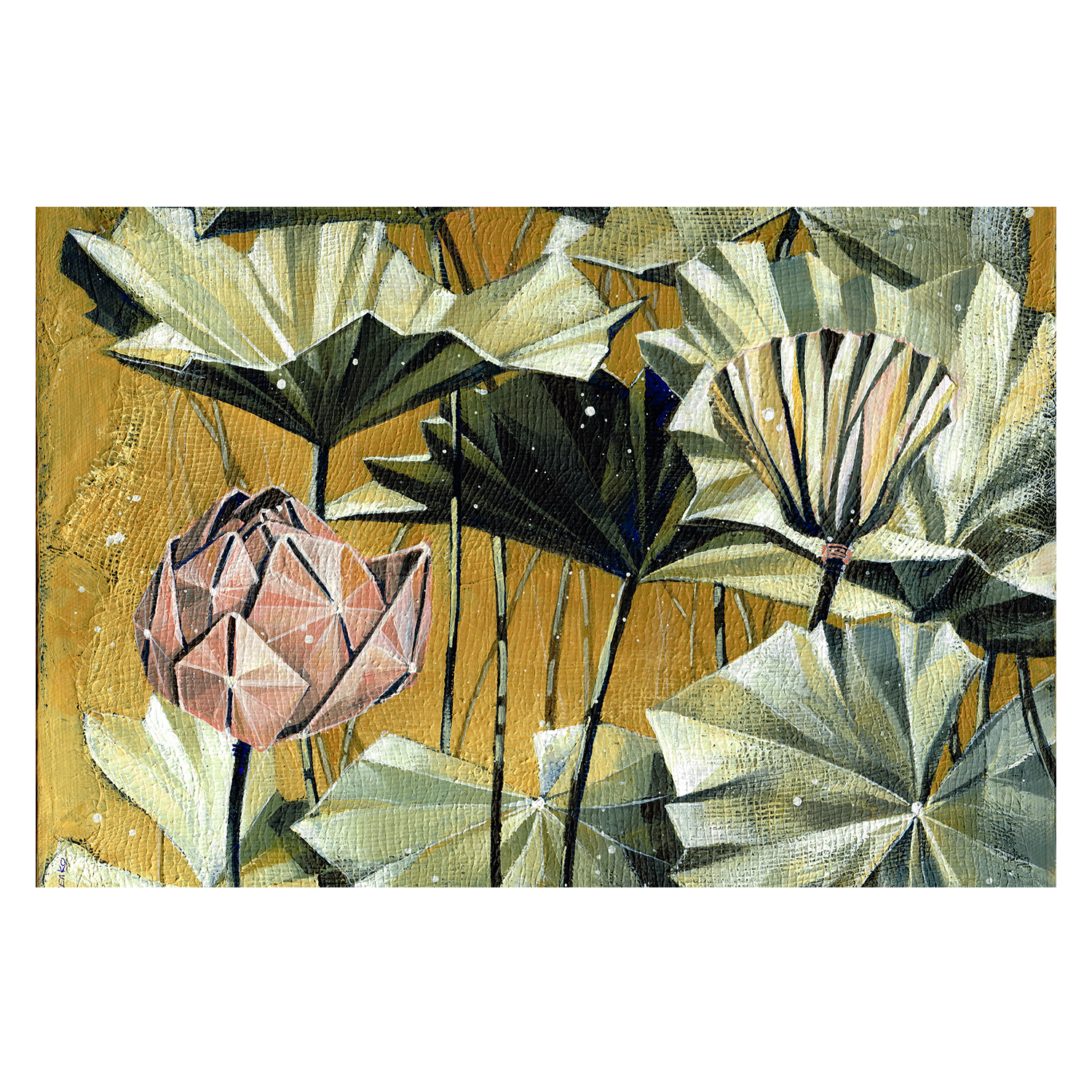 wall-art-print-canvas-poster-framed-Golden Swamp , By Olena Kosenko-1