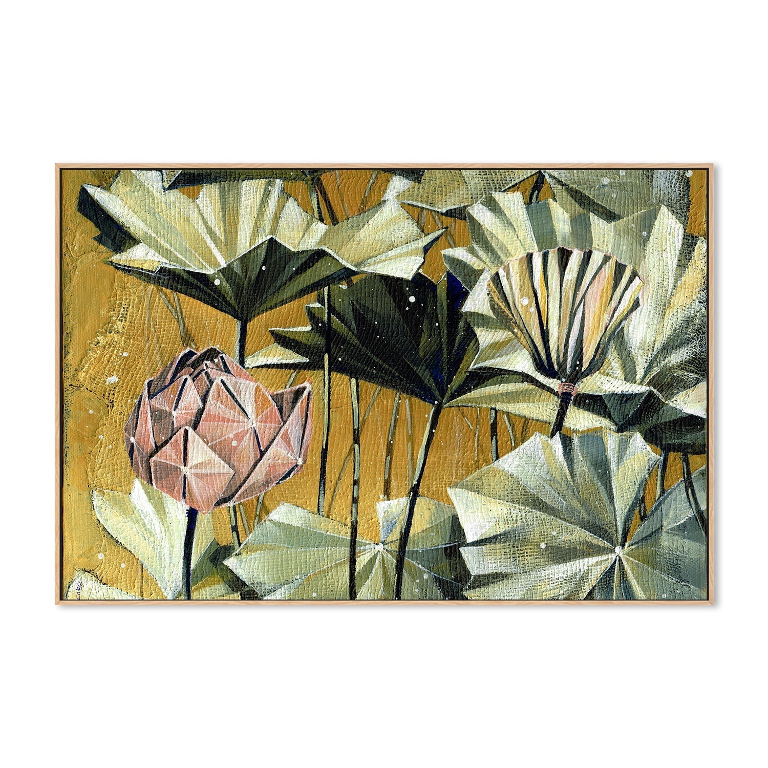 wall-art-print-canvas-poster-framed-Golden Swamp , By Olena Kosenko-4