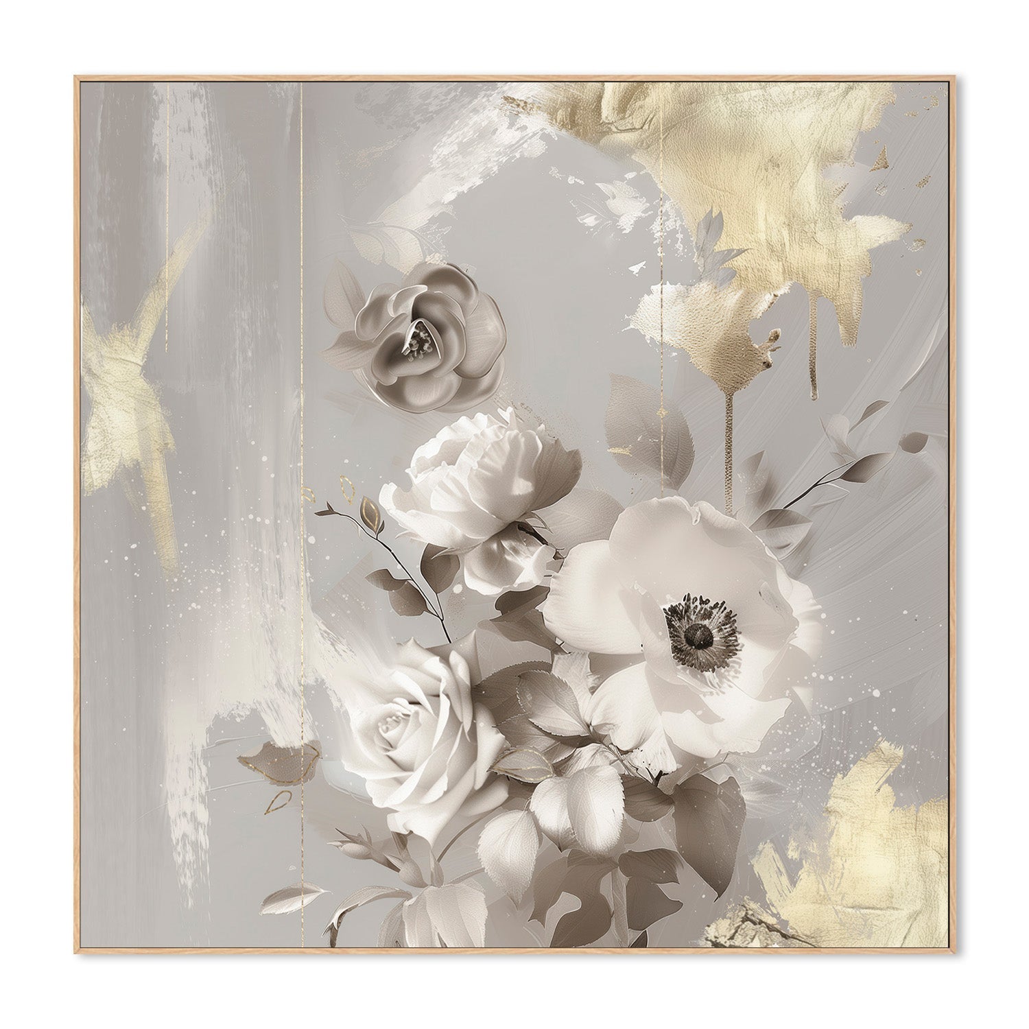 wall-art-print-canvas-poster-framed-Goldleaf Bloom, Style A , By Bella Eve-4