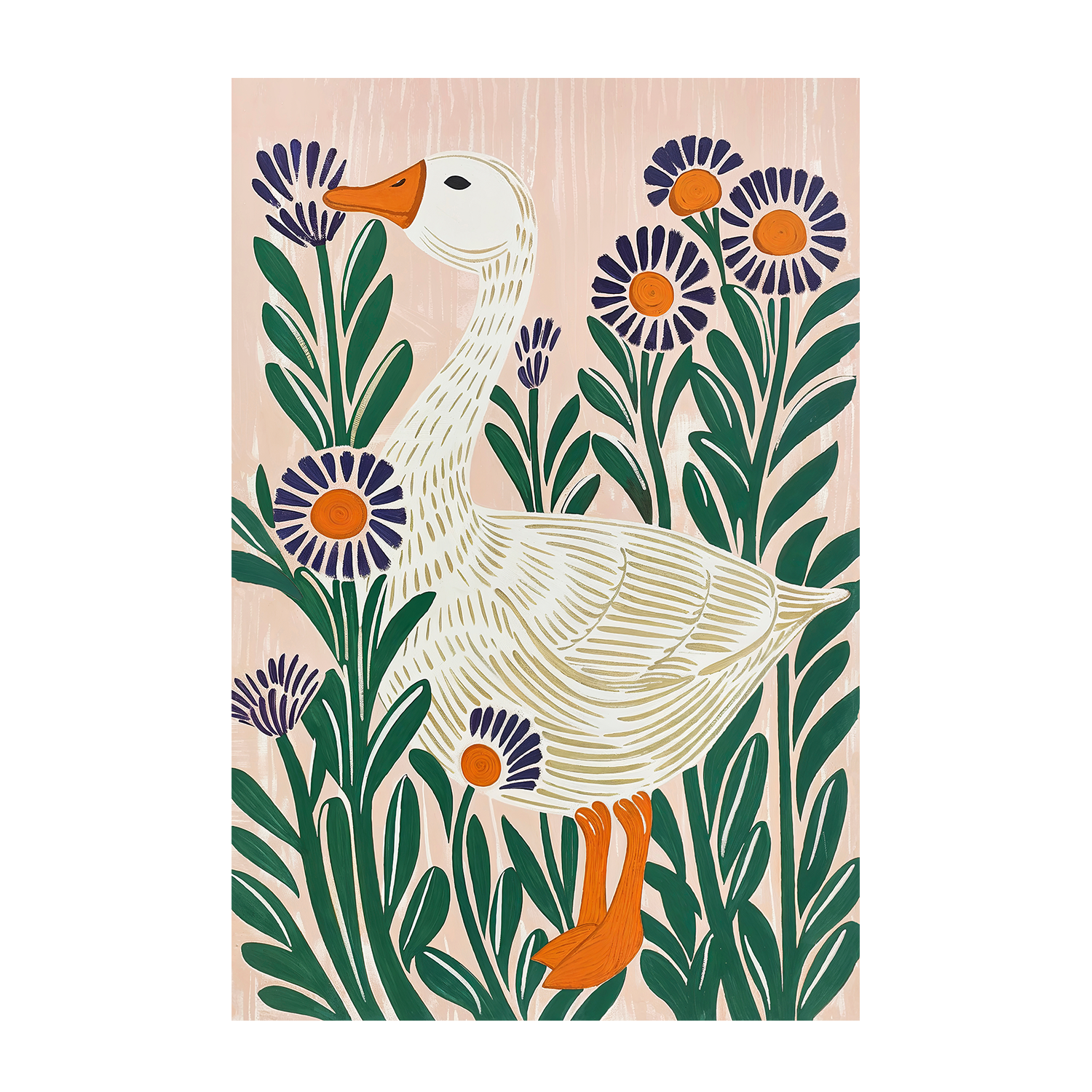 wall-art-print-canvas-poster-framed-Goose , By Lady Hana-1