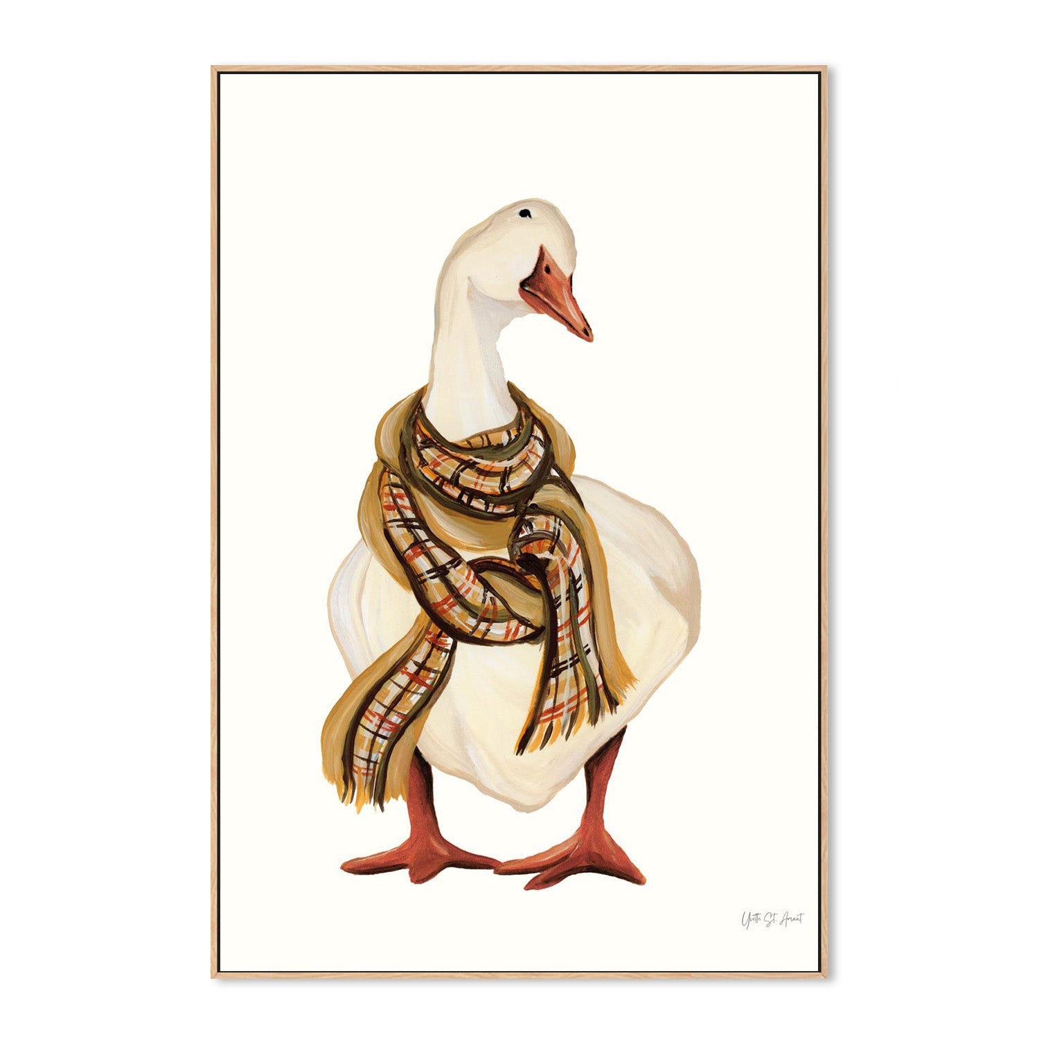 wall-art-print-canvas-poster-framed-Goose with Scarf-4