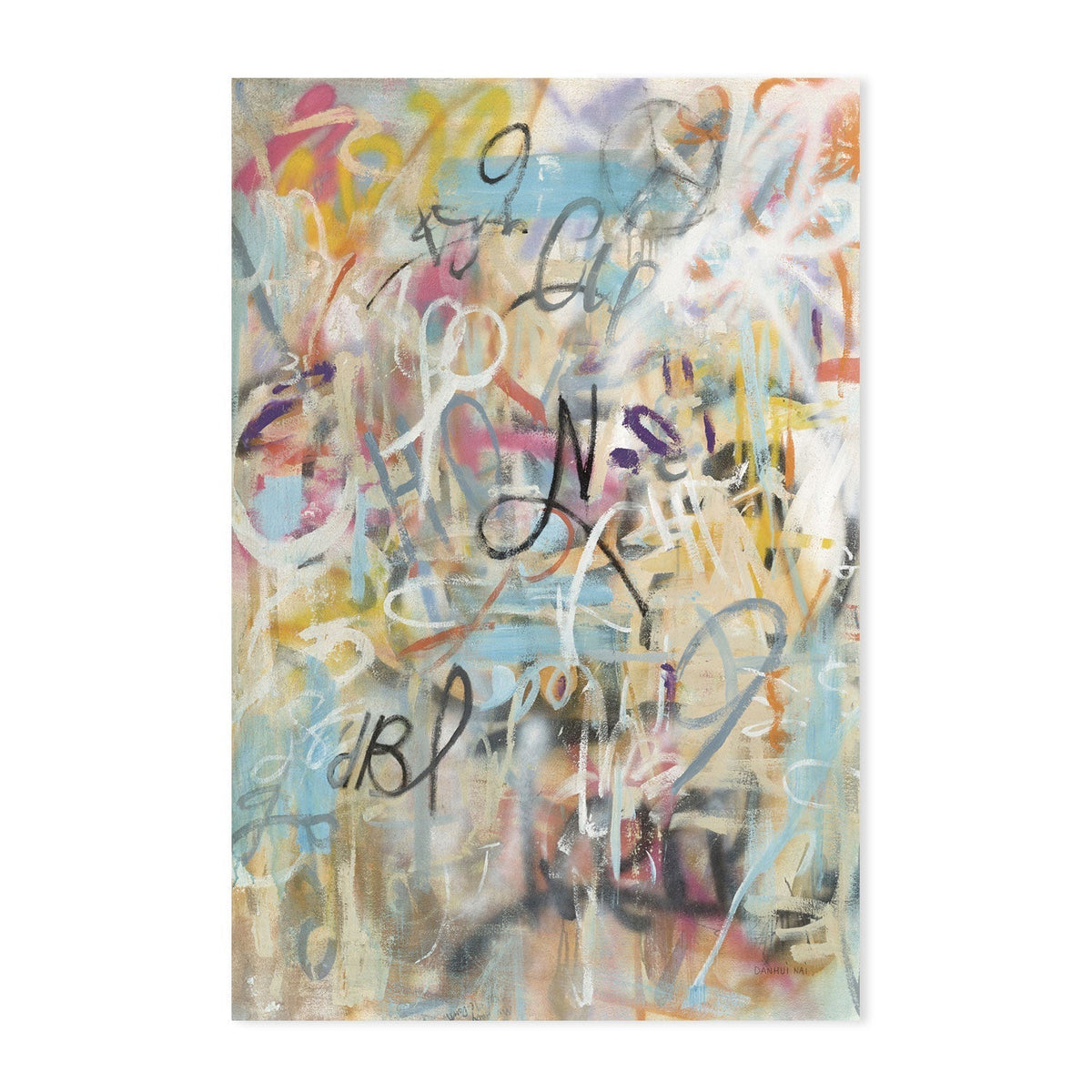 wall-art-print-canvas-poster-framed-Graffiti Love, Style A , By Danhui Nai-GIOIA-WALL-ART