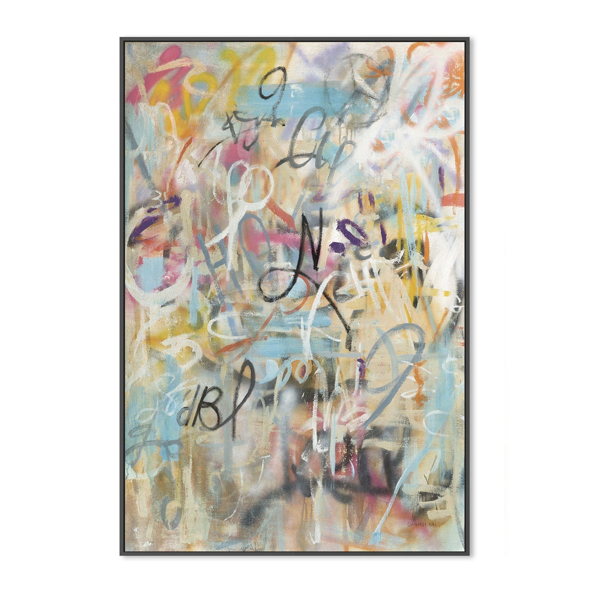 wall-art-print-canvas-poster-framed-Graffiti Love, Style A , By Danhui Nai-GIOIA-WALL-ART