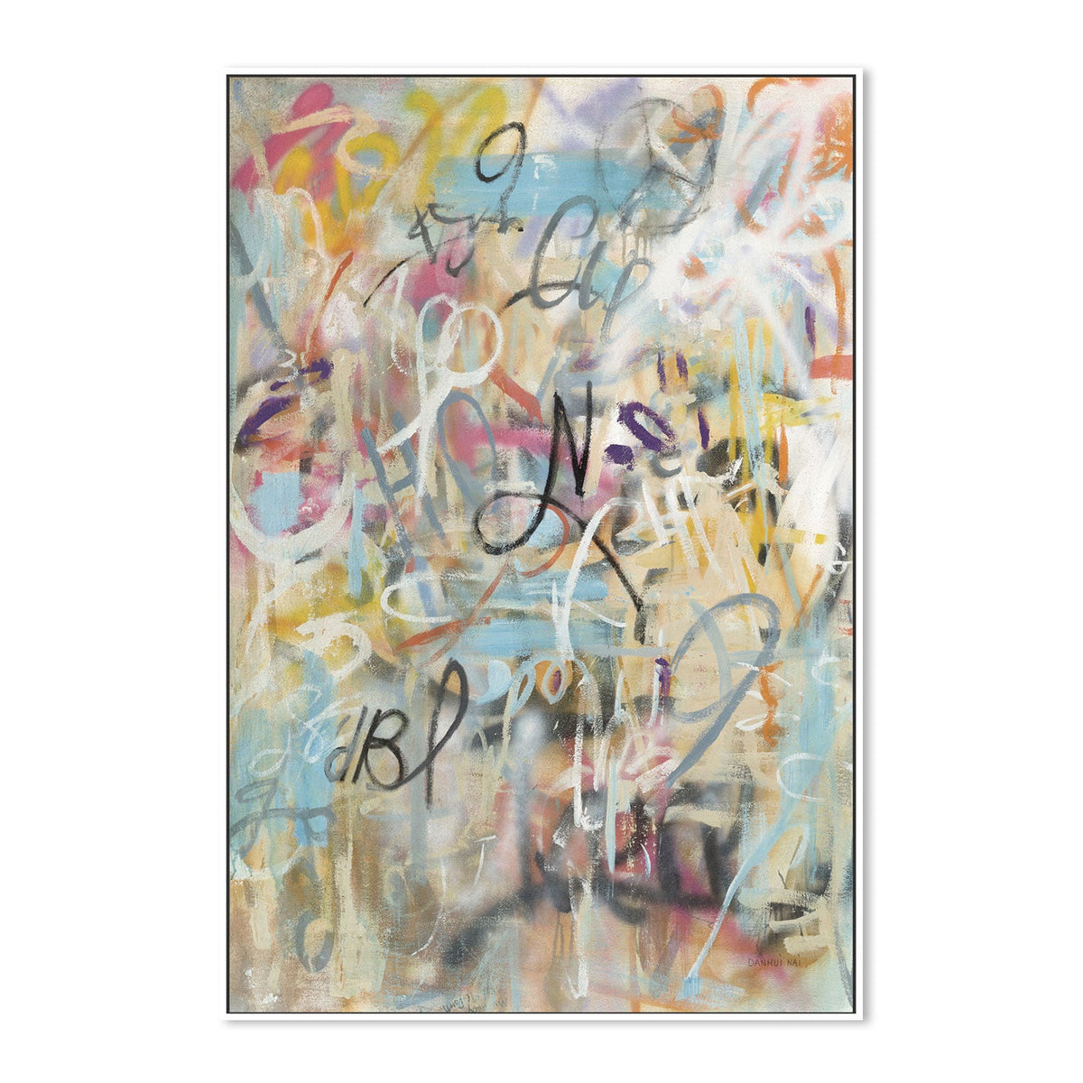 wall-art-print-canvas-poster-framed-Graffiti Love, Style A , By Danhui Nai-GIOIA-WALL-ART