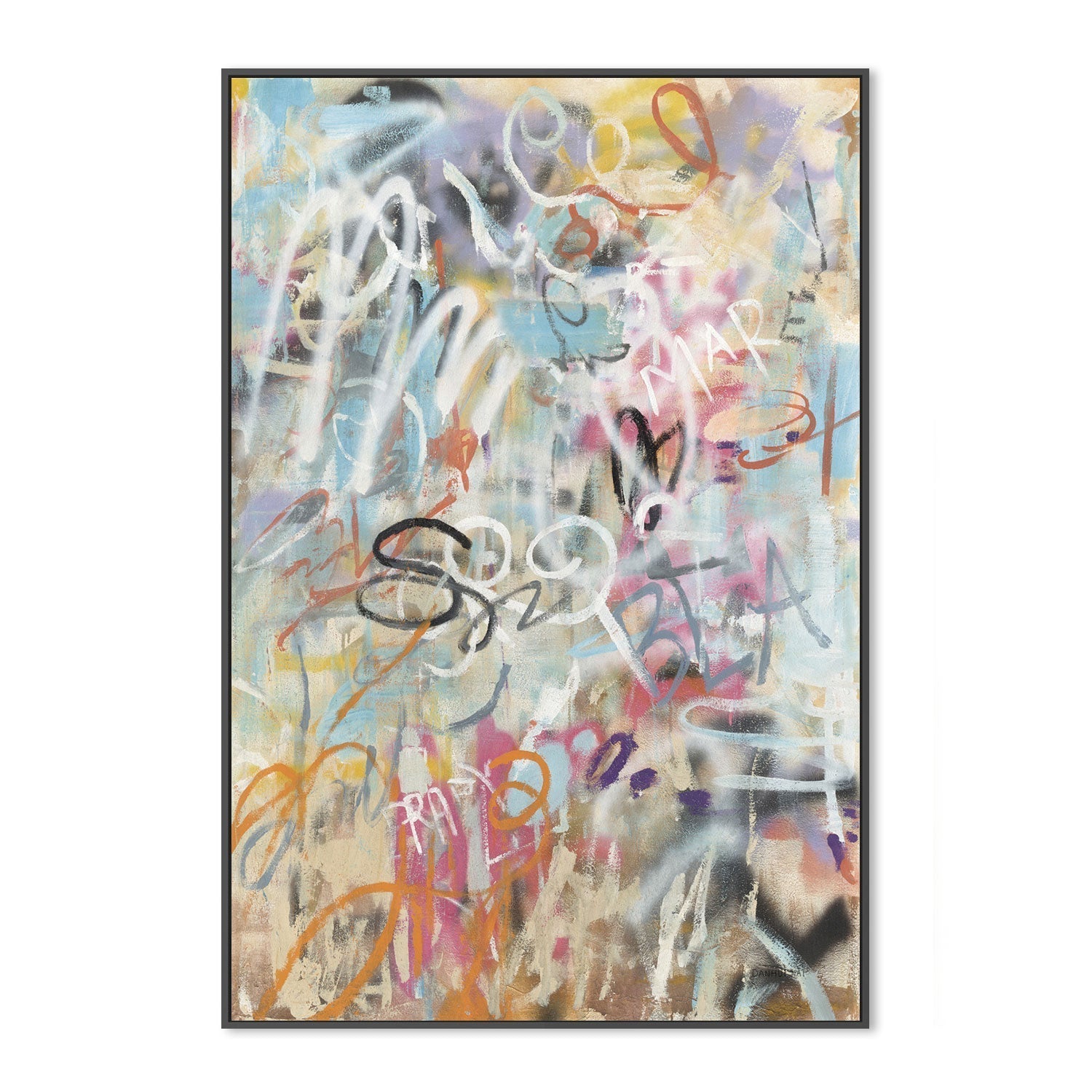 wall-art-print-canvas-poster-framed-Graffiti Love, Style B , By Danhui Nai-GIOIA-WALL-ART
