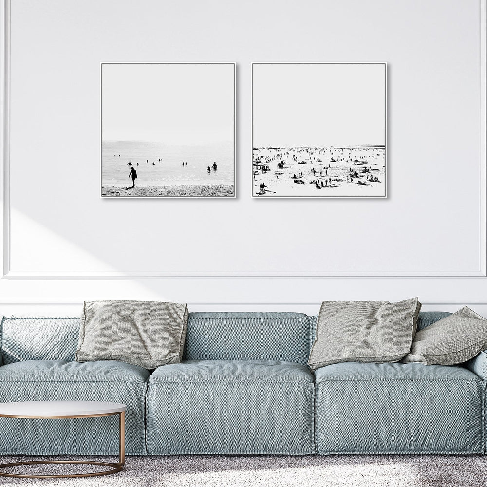 Grande and Beachy, Set of 2-Framed-Canvas-Print-Poster-Gioia Wall Art